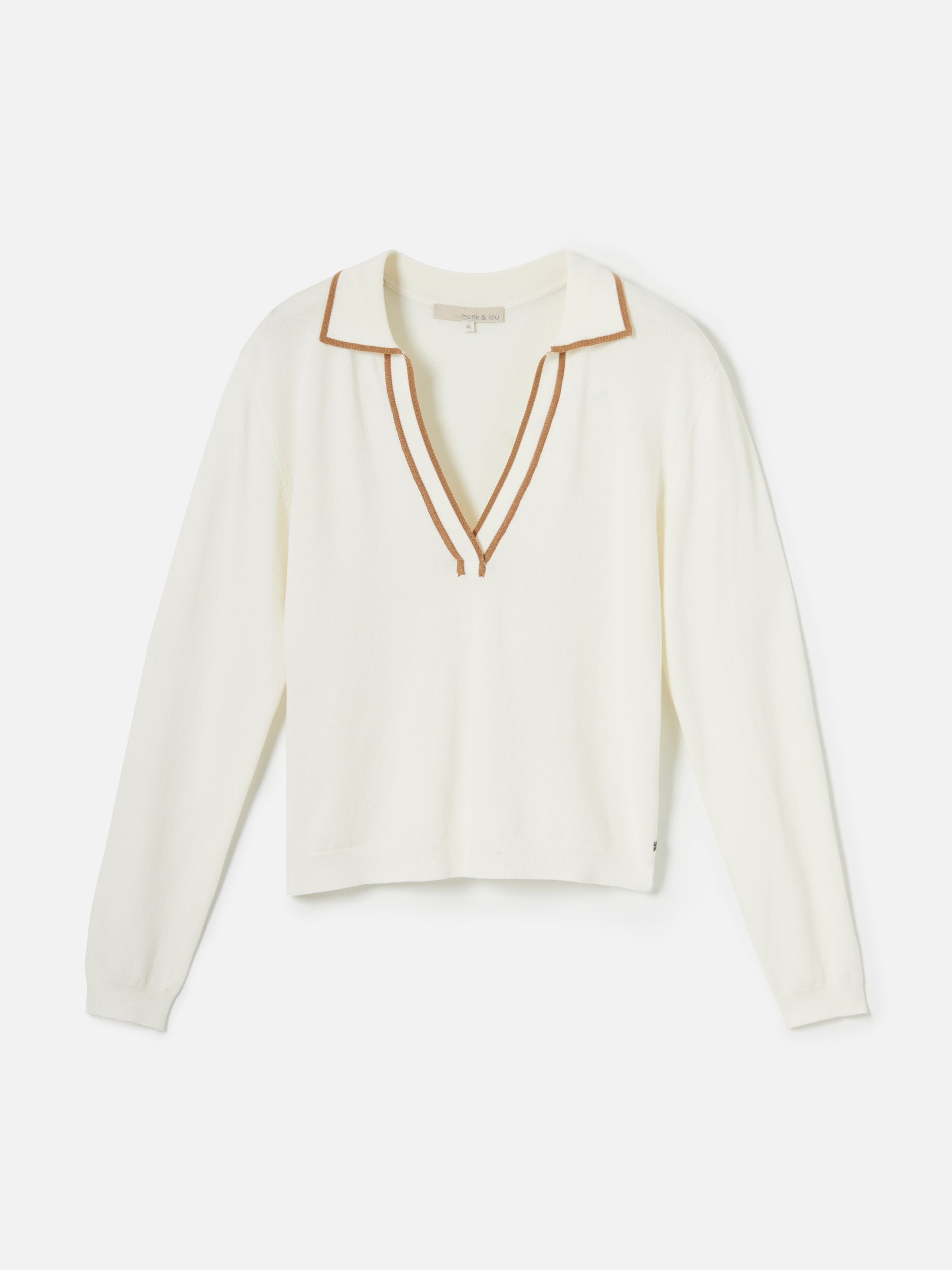 Sweater - Monk & Lou - Rochelle Longsleeve Polo - PLENTY