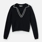 Sweater - Monk & Lou - Rochelle Longsleeve Polo - PLENTY