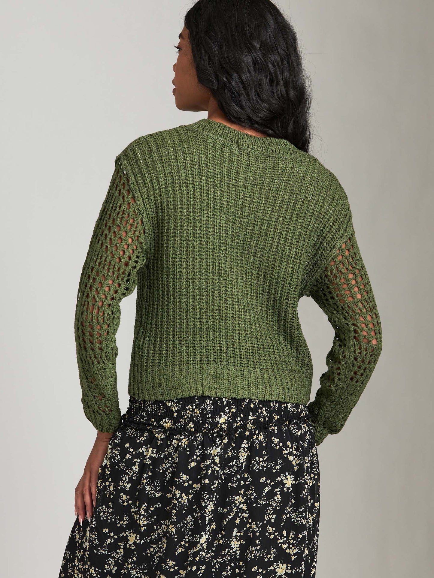 Sweater - PROPAGANDA - Devin Open Knit Cardigan - PLENTY