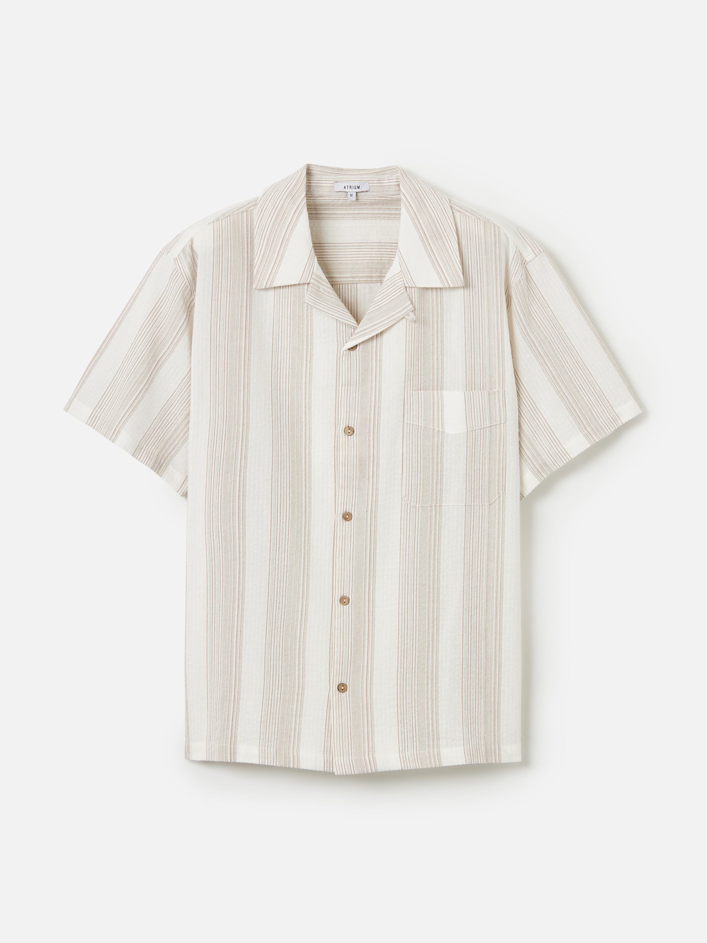 m tops - ATRIUM - Cotton Stripe Camp Shirt - PLENTY