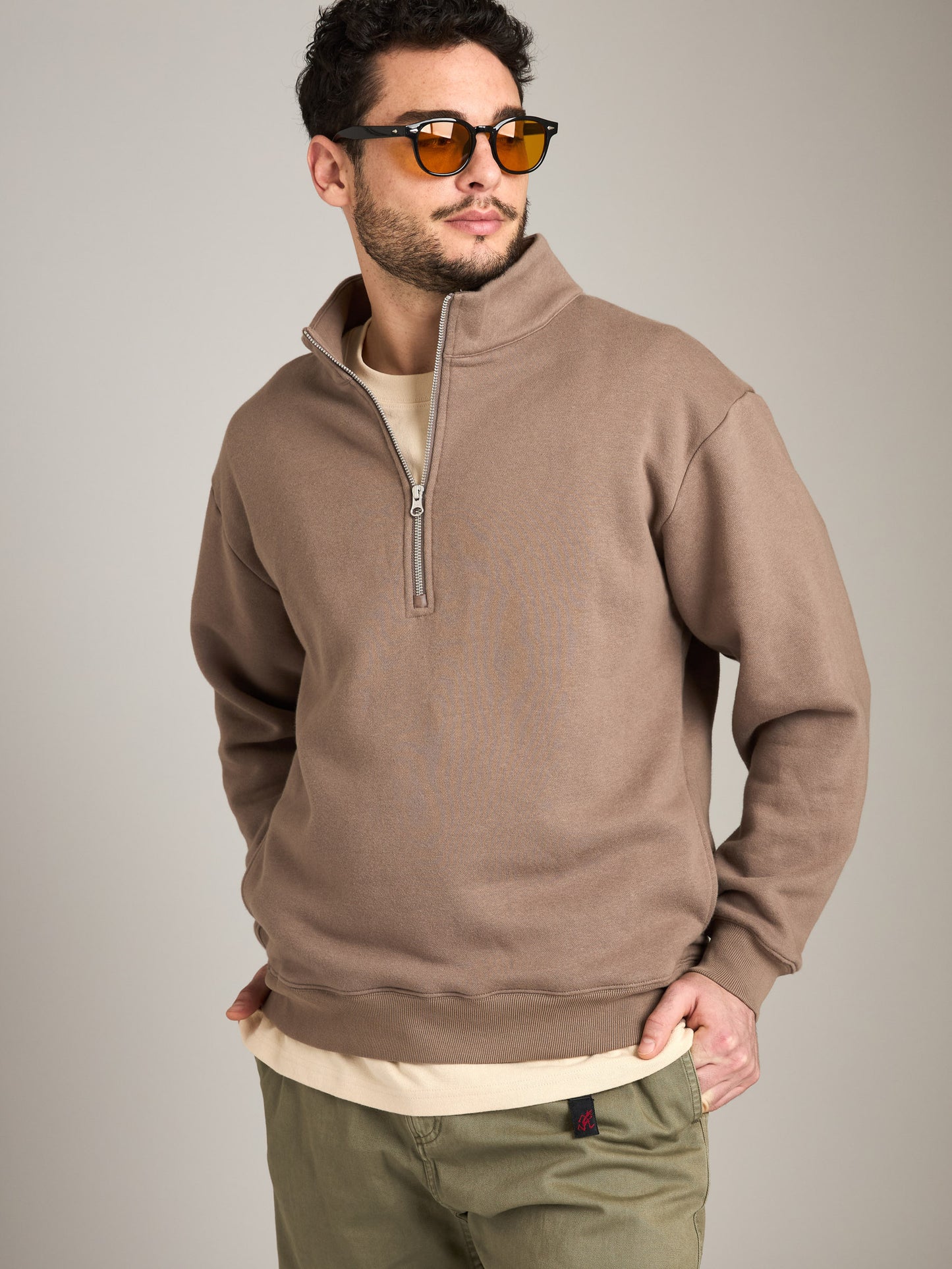Brush Fleece Quarter Zip Pullover
