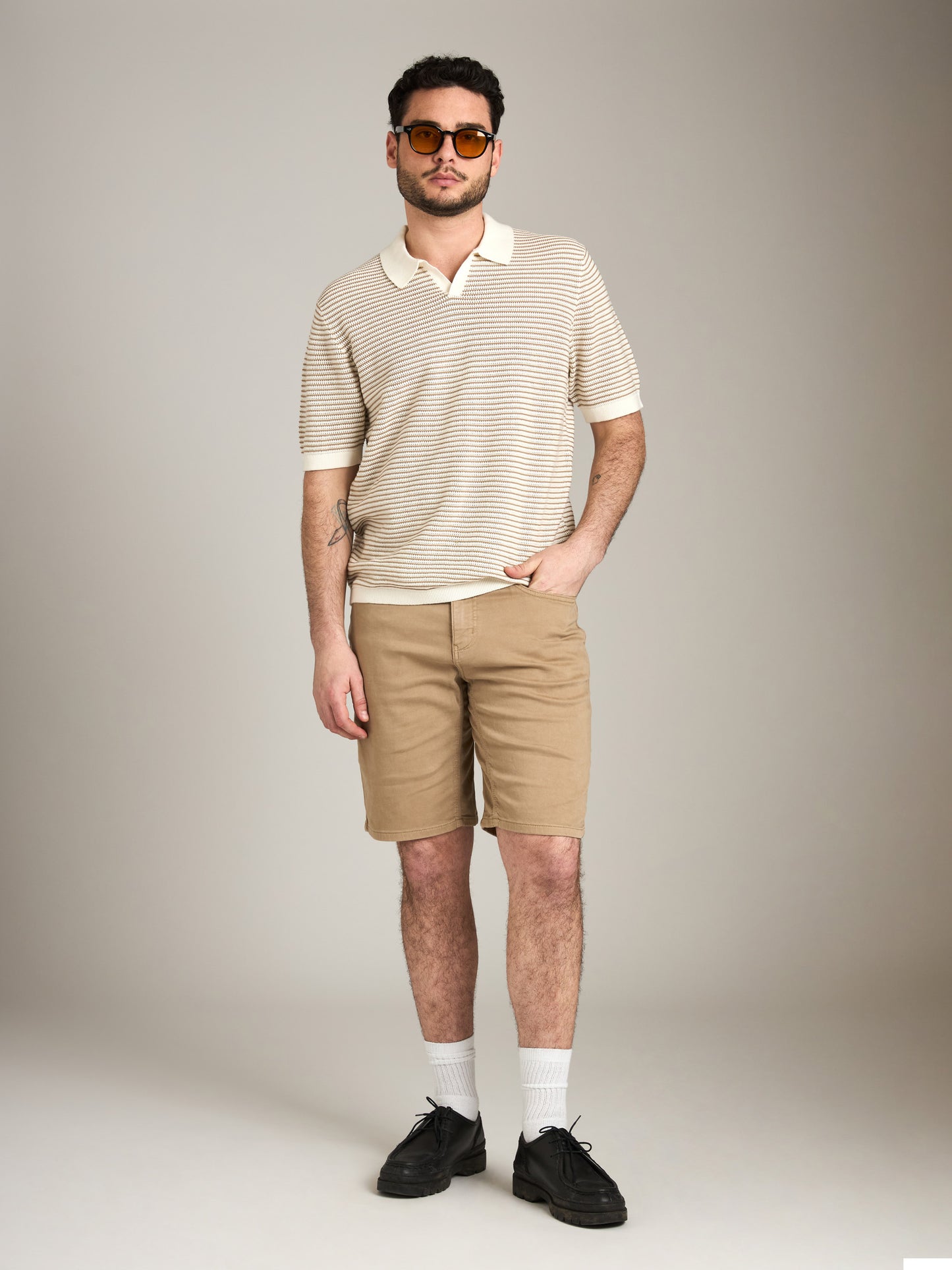 Kian Split Neck Knit Polo