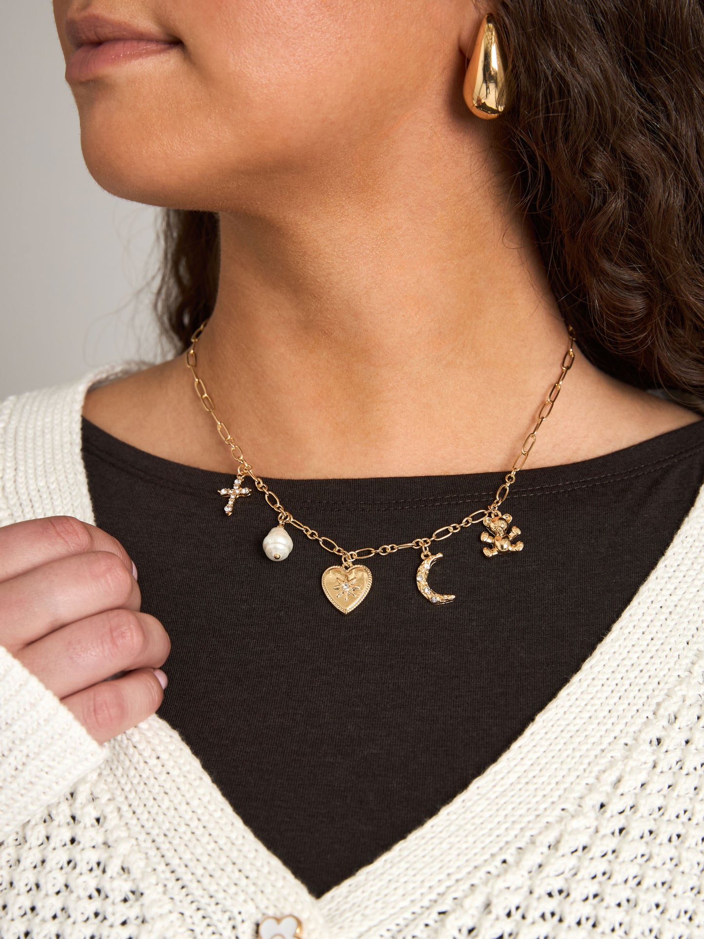 JEM - Teddy Bear Charm Necklace -