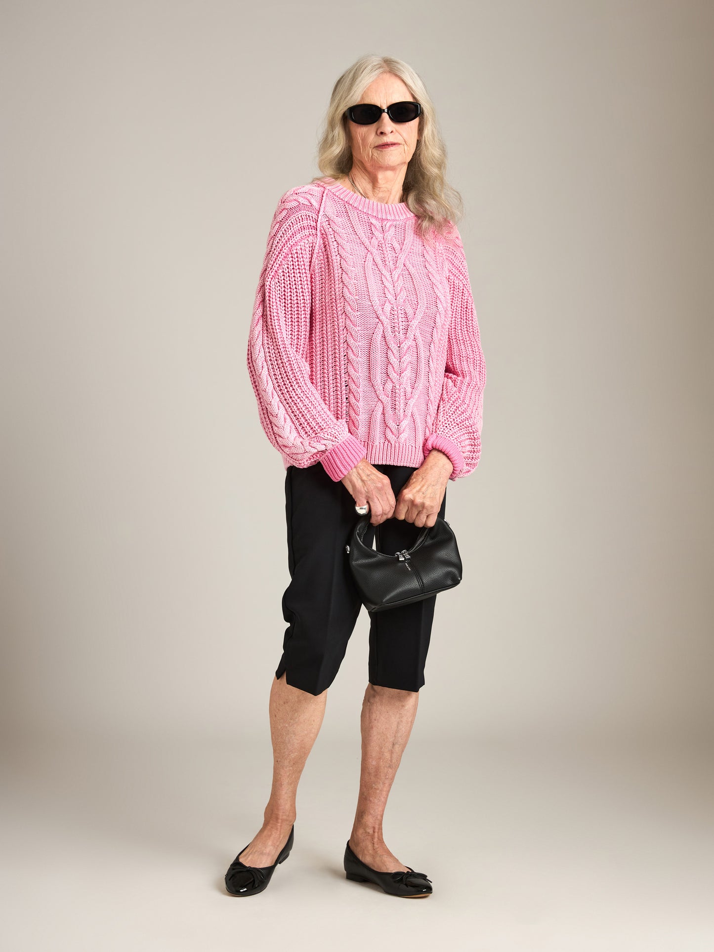 FREE PEOPLE - Frankie Cable Pullover Sweater -