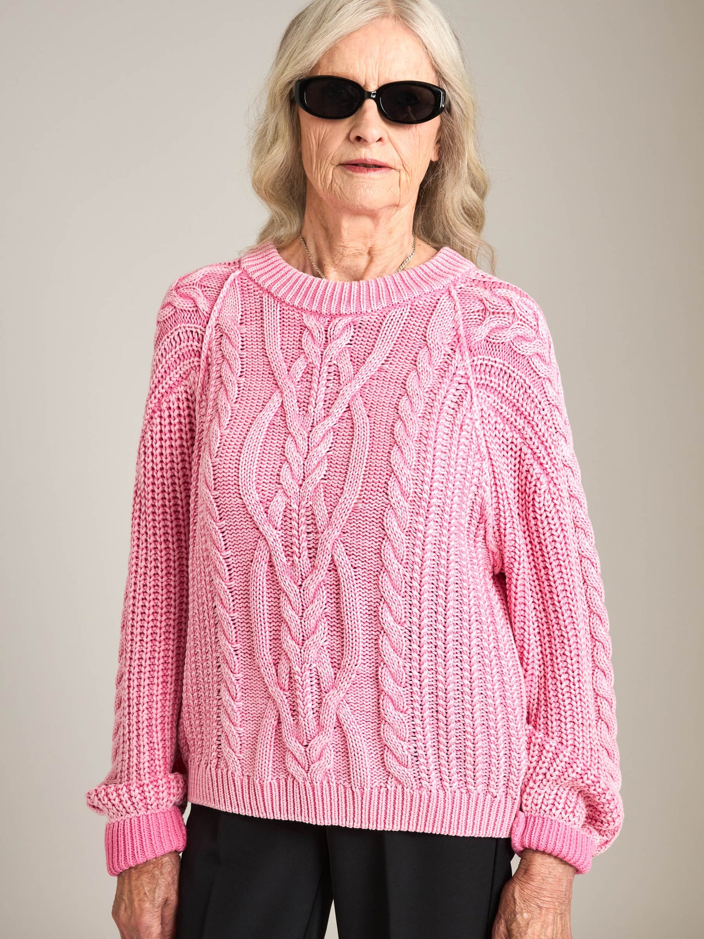 FREE PEOPLE - Frankie Cable Pullover Sweater -