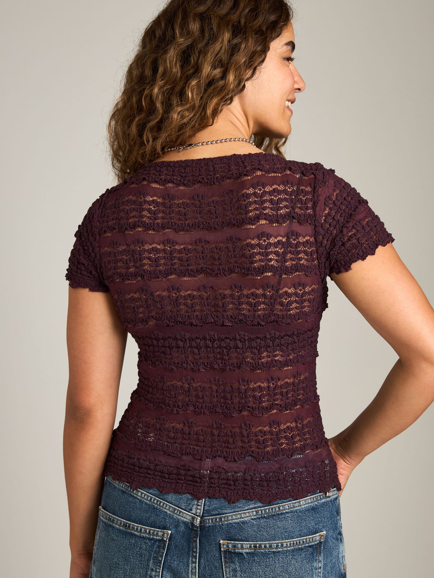 FREE PEOPLE - Angelina Lace Tee -