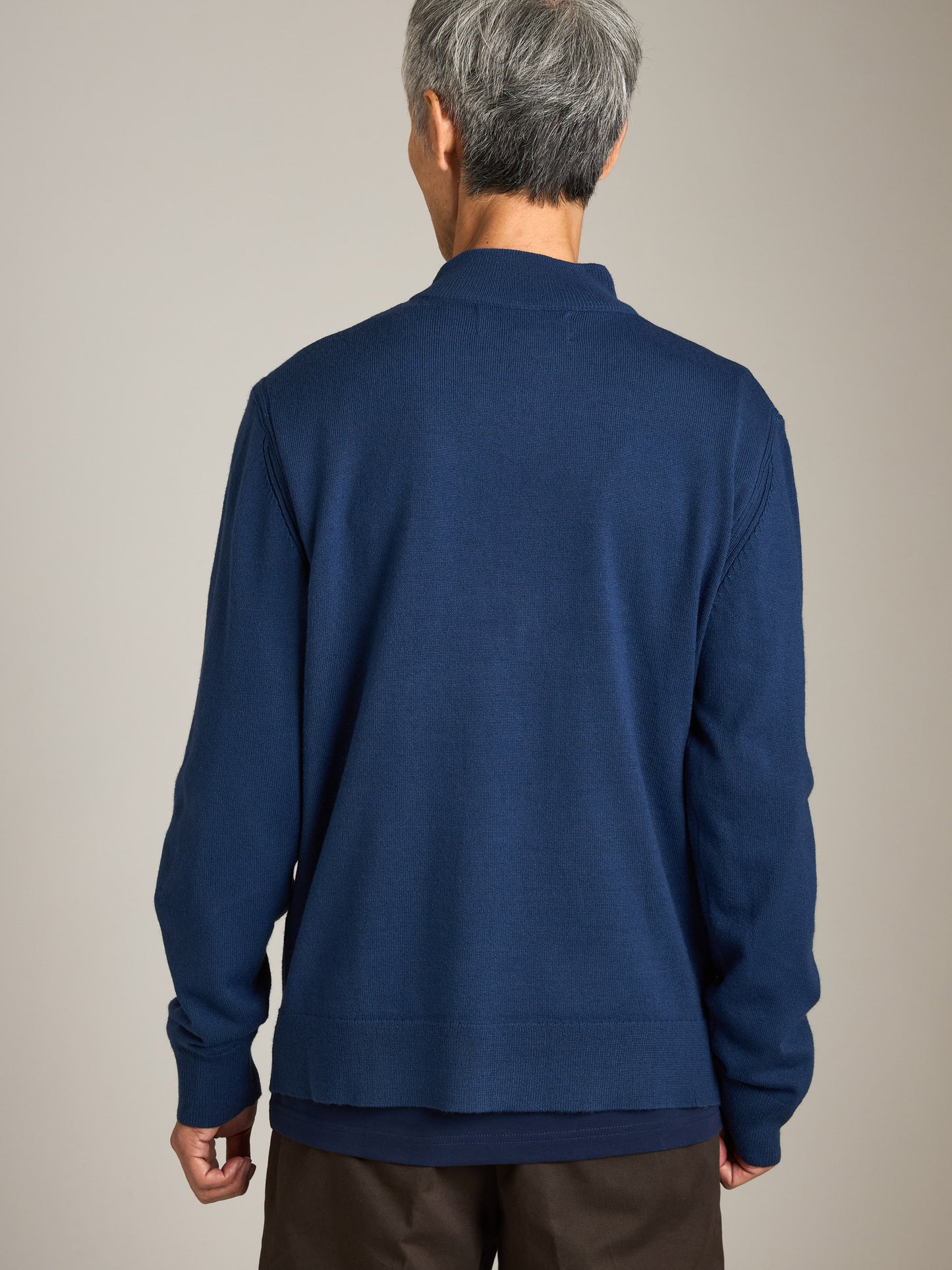 Jersey Stitch Quarter Zip Sweater