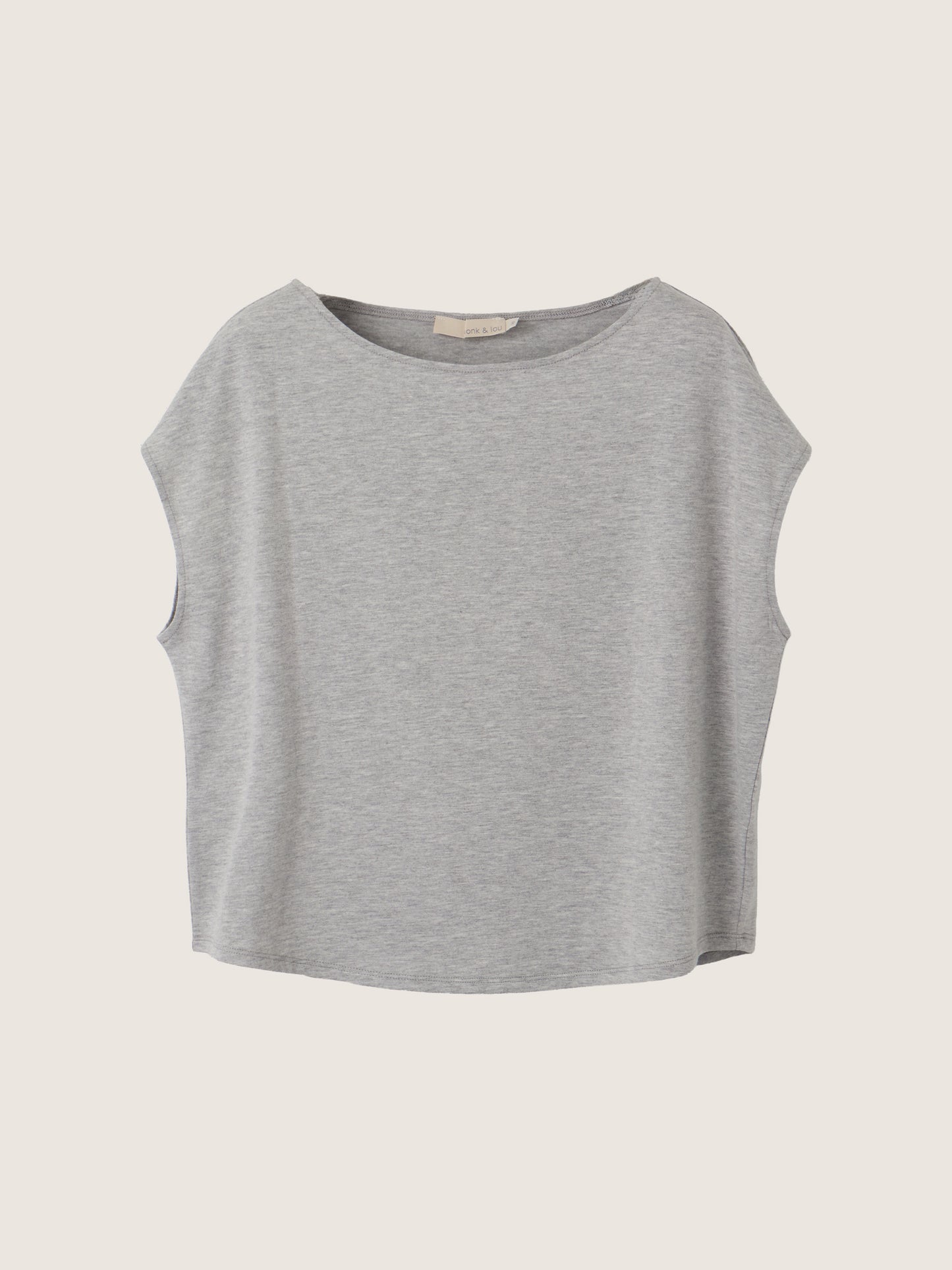 MONK & LOU - Parker Boatneck Top - Heather Gray