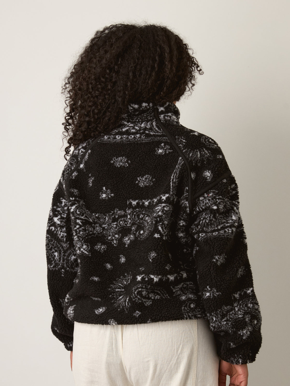 Mila Printed Fleece Half-Zip Pullover