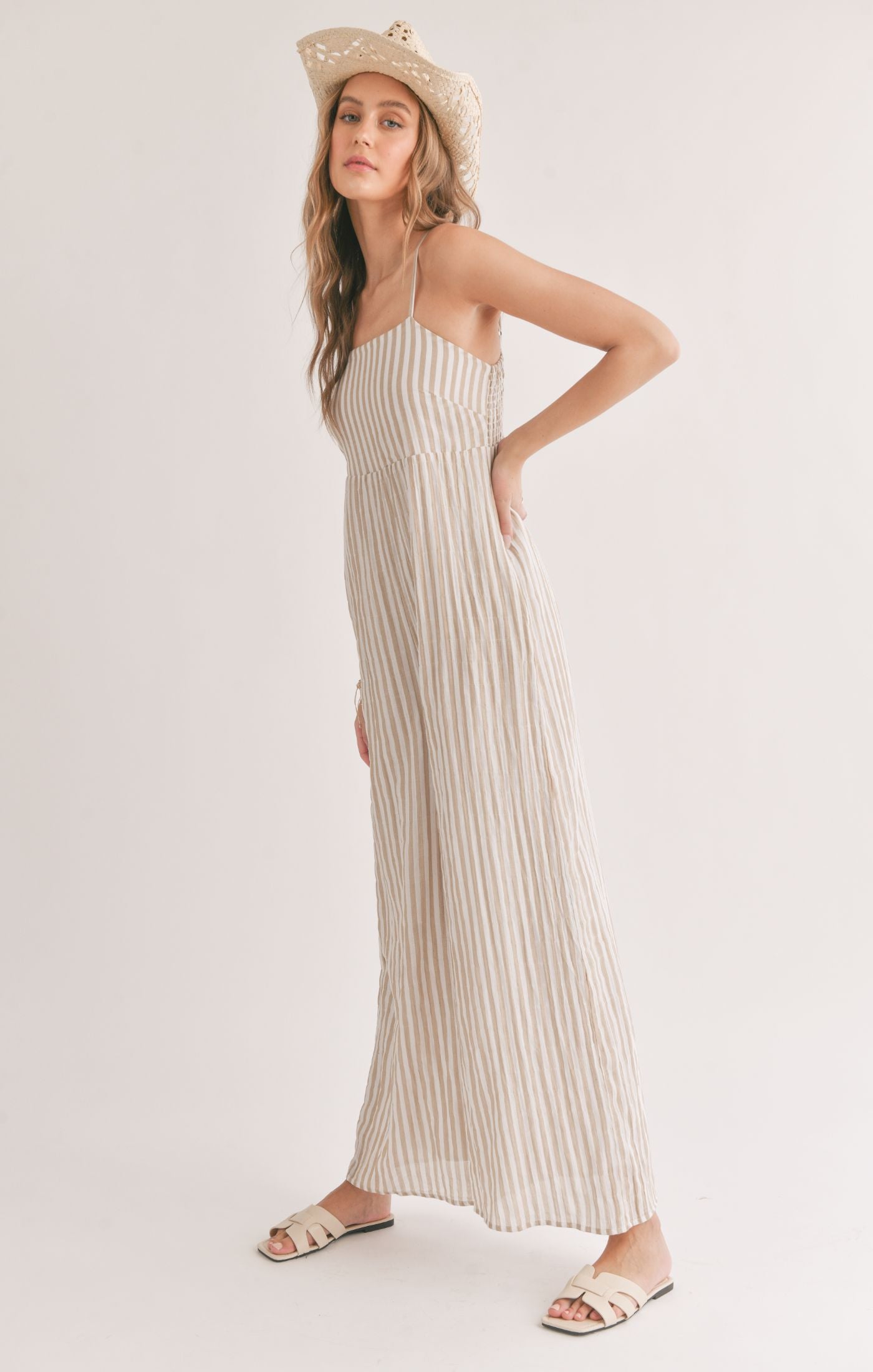 Dresses - SADIE & SAGE - Sands Thinstripe Jumpsuit - PLENTY