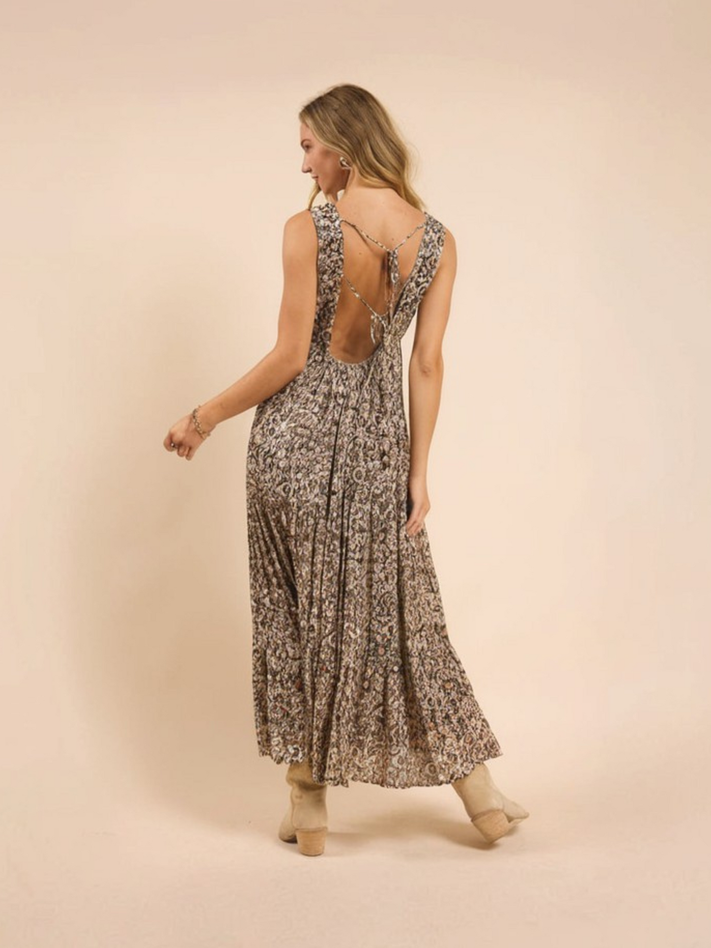 SADIE & SAGE-Desert Sunset Maxi Dress-Brown Multi