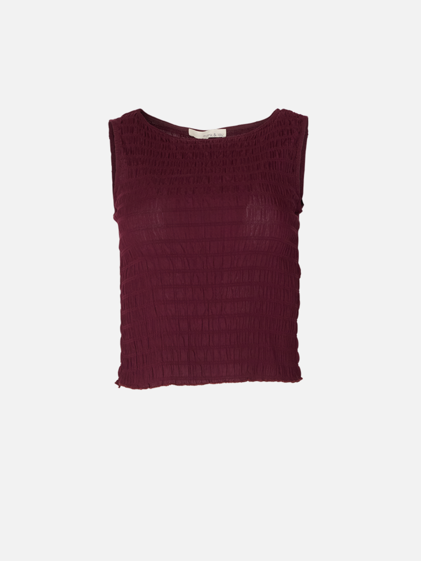 MONK & LOU - Textured Anneli Shell - Dark Cherry