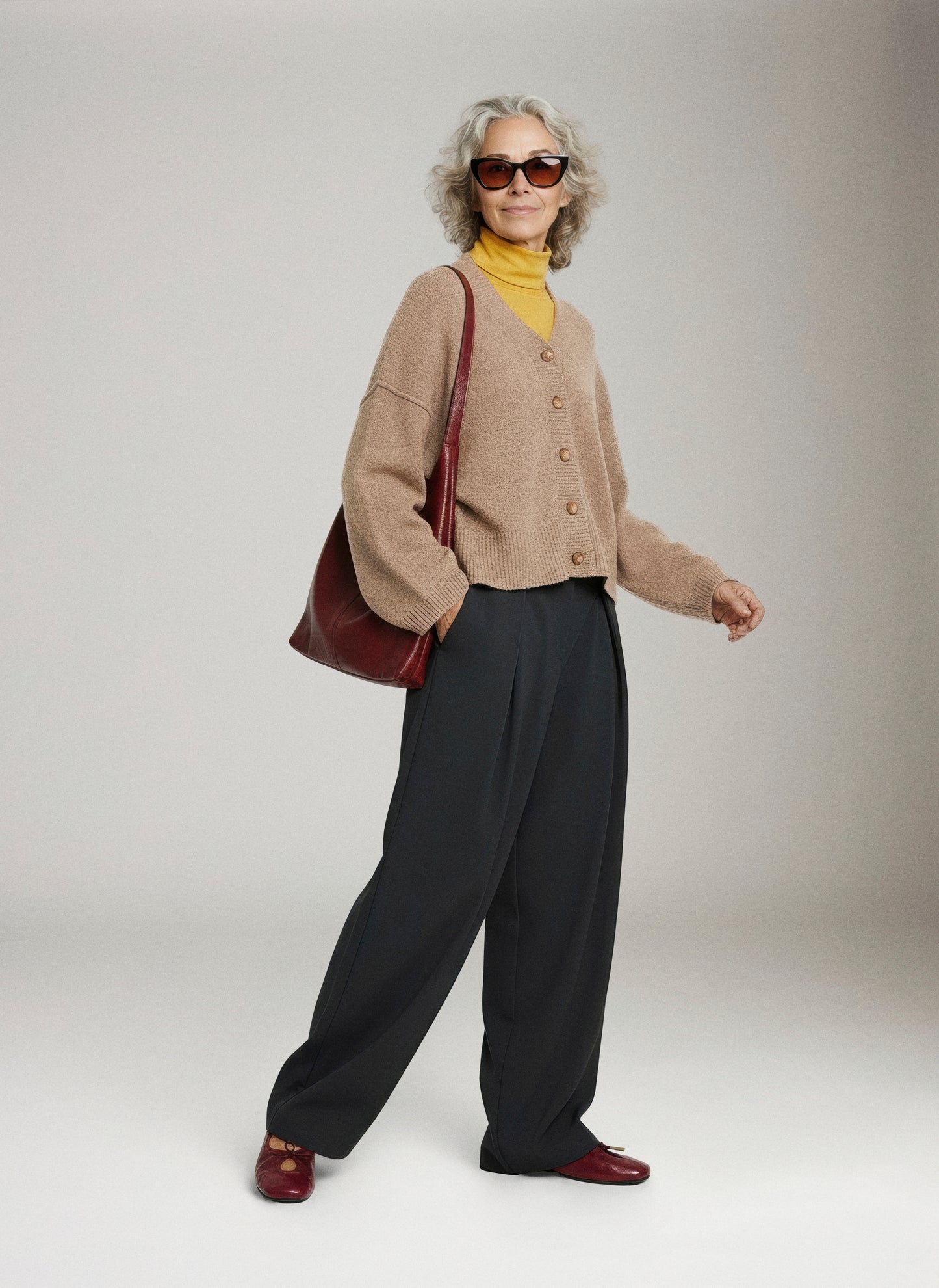 FREE PEOPLE - Cool of the Night Cardigan - Mocha Melange