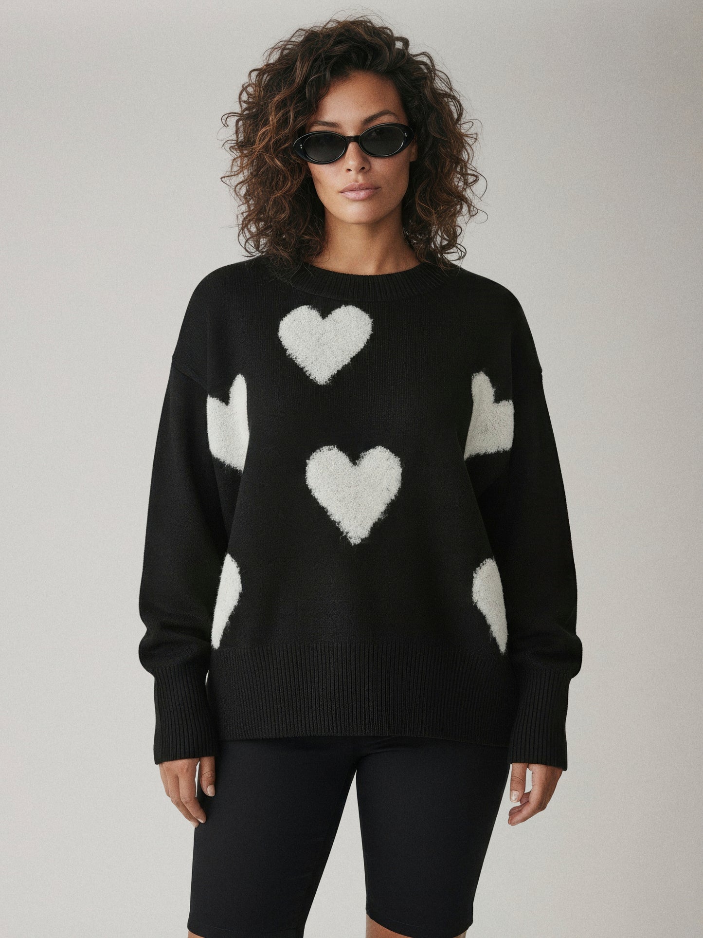 LYLA + LUXE - Ajax Heart Crewneck Sweater -