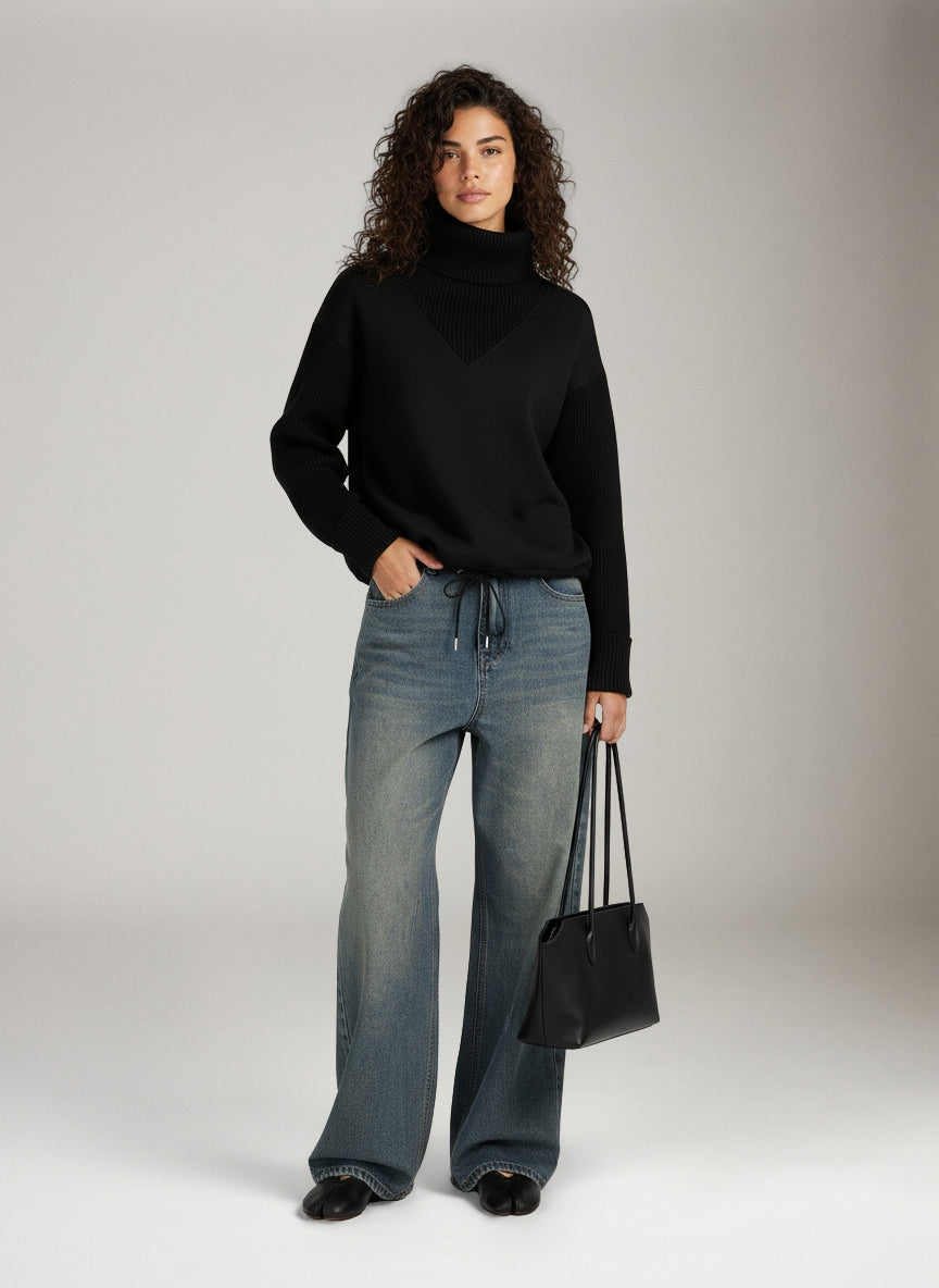 LOVEFINN - Soft Knit Top - Black