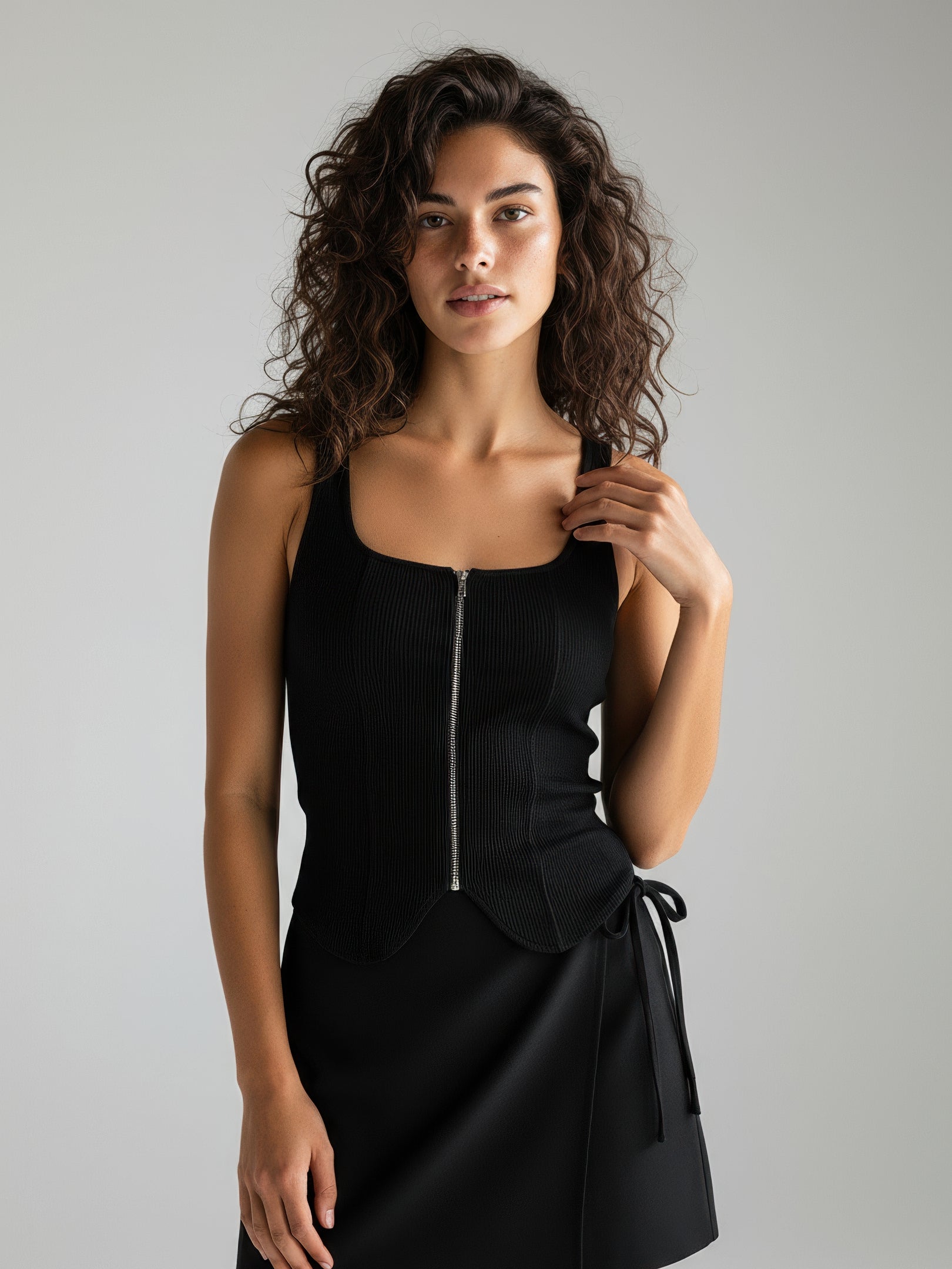 LOVEFINN - Sculpt Top with Zip -