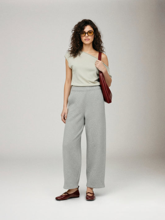 PGD - Nell Everyday Fleece Barrel Jogger - Medium Heather Grey