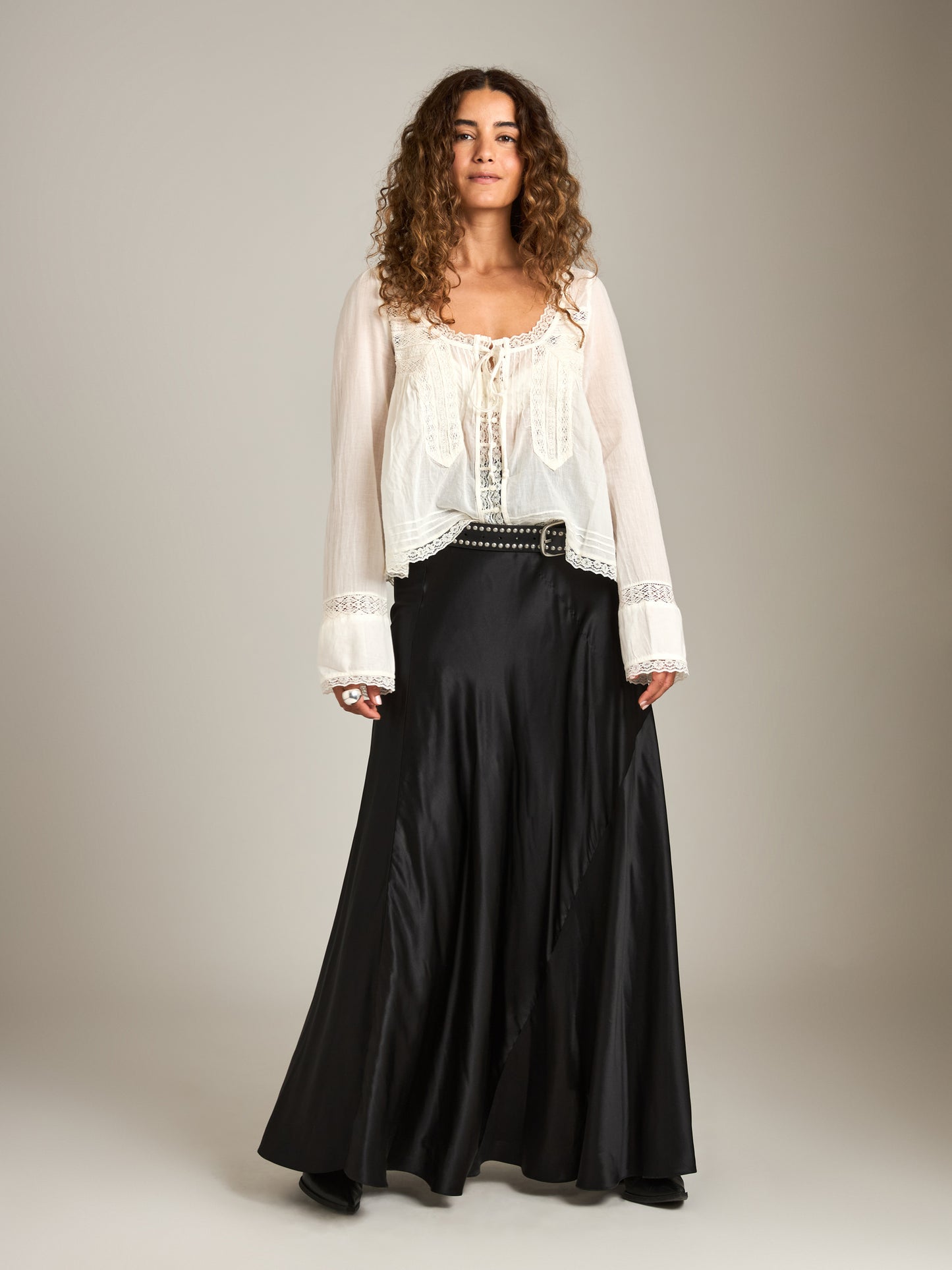 FREE PEOPLE - Evermore Long Sleeve Blouse - Ivory