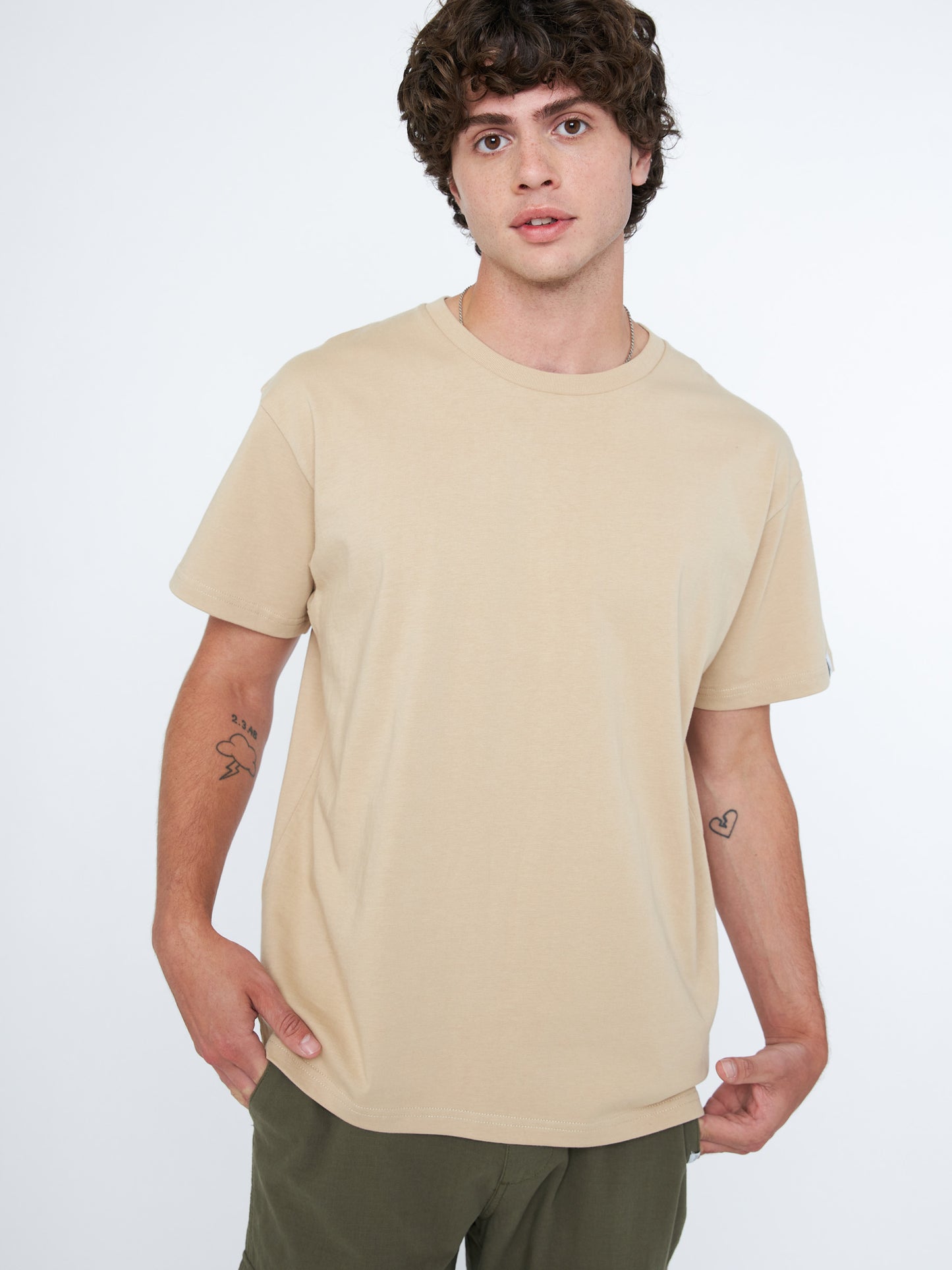 m tops - ATRIUM - Classic Cotton Crewneck Short Sleeve T-Shirt - PLENTY