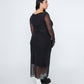 Dresses - Monk & Lou - Mesh Print Noemi Ruched Dress - PLENTY