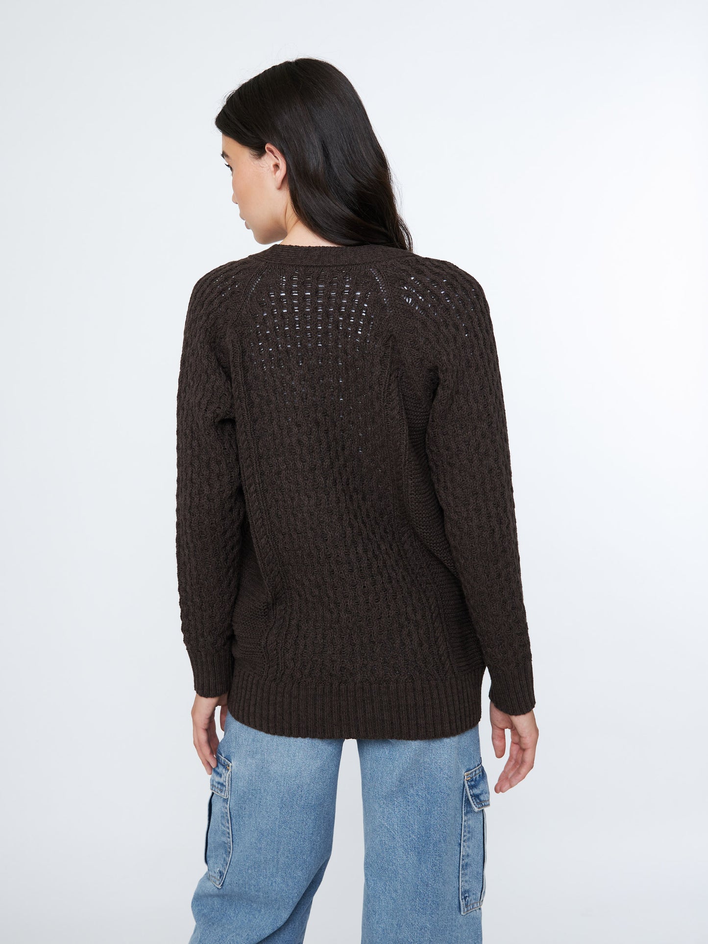 sweater - PROPAGANDA - Tweed Cable Hera Cardi - PLENTY