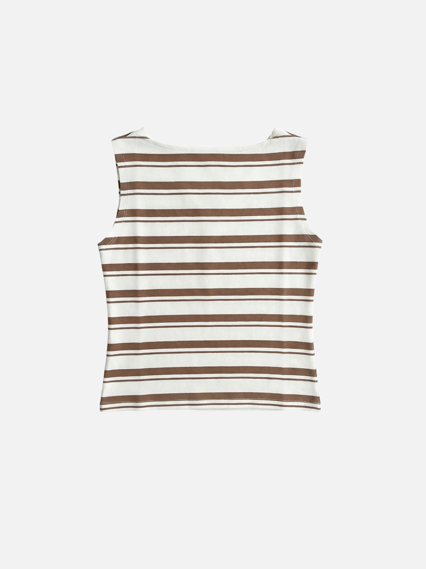 MONK & LOU - Jan Boatneck Shell - Taupe White