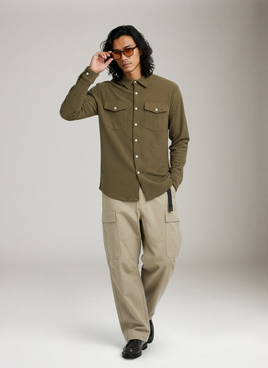 Textured Overshirt