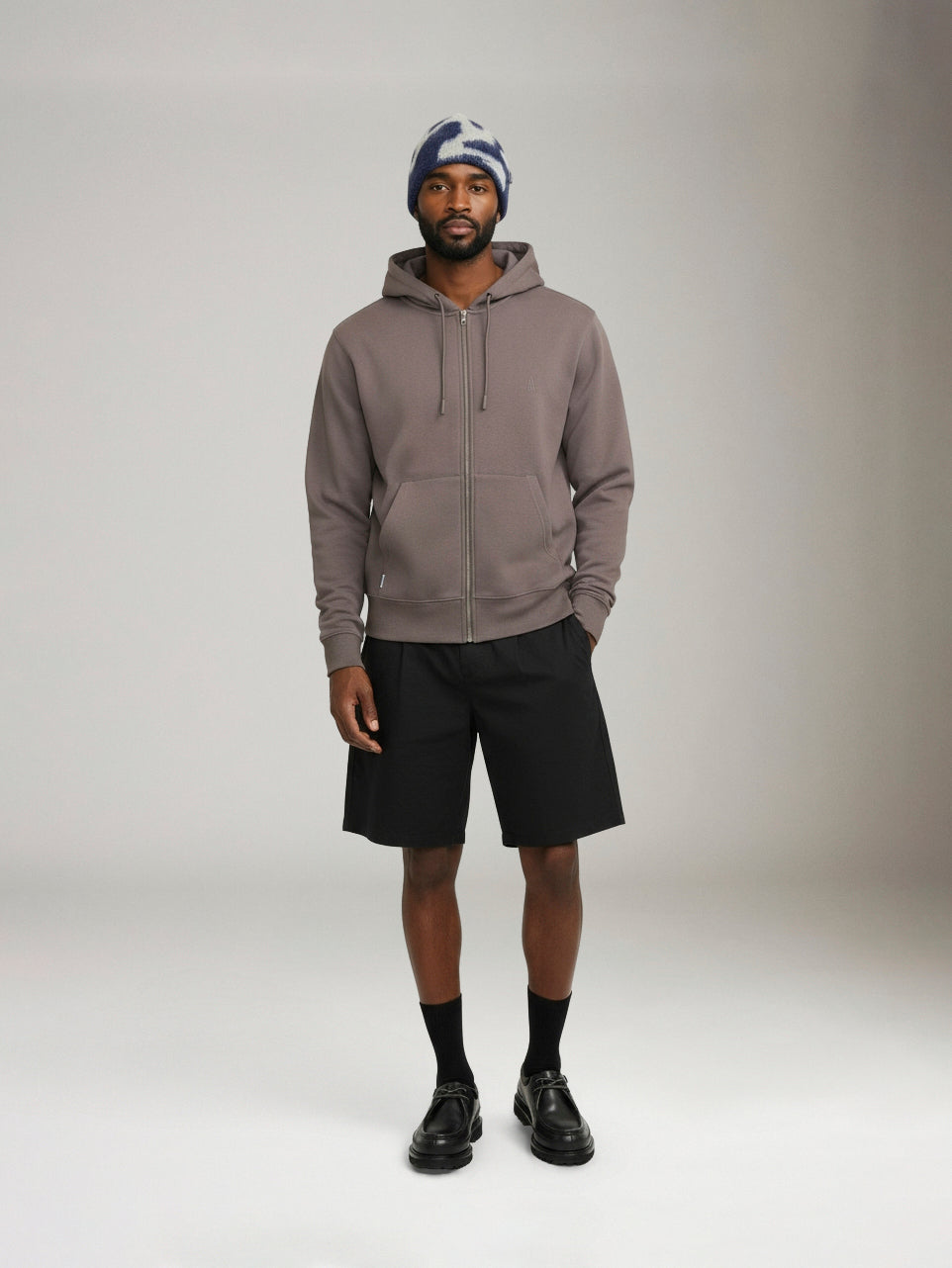 ATRIUM - Classic Zip-Up Hoodie - Graphite Gray