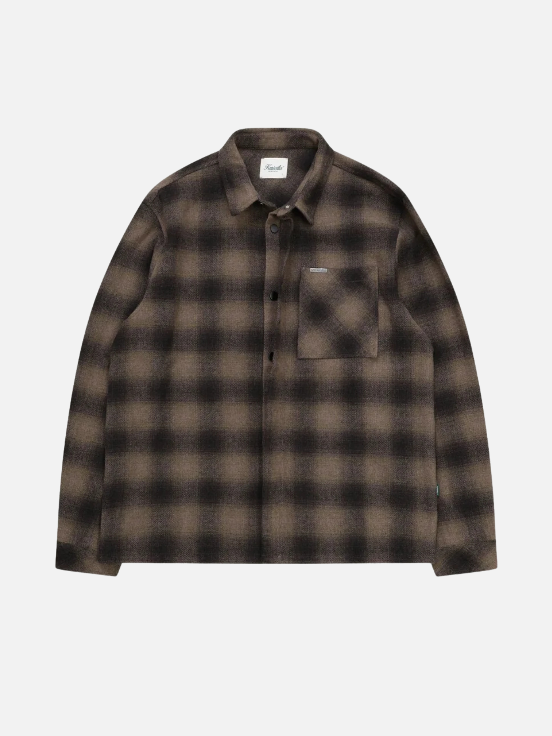 KUWALLA - Plaid Pocket Shirt - Brown