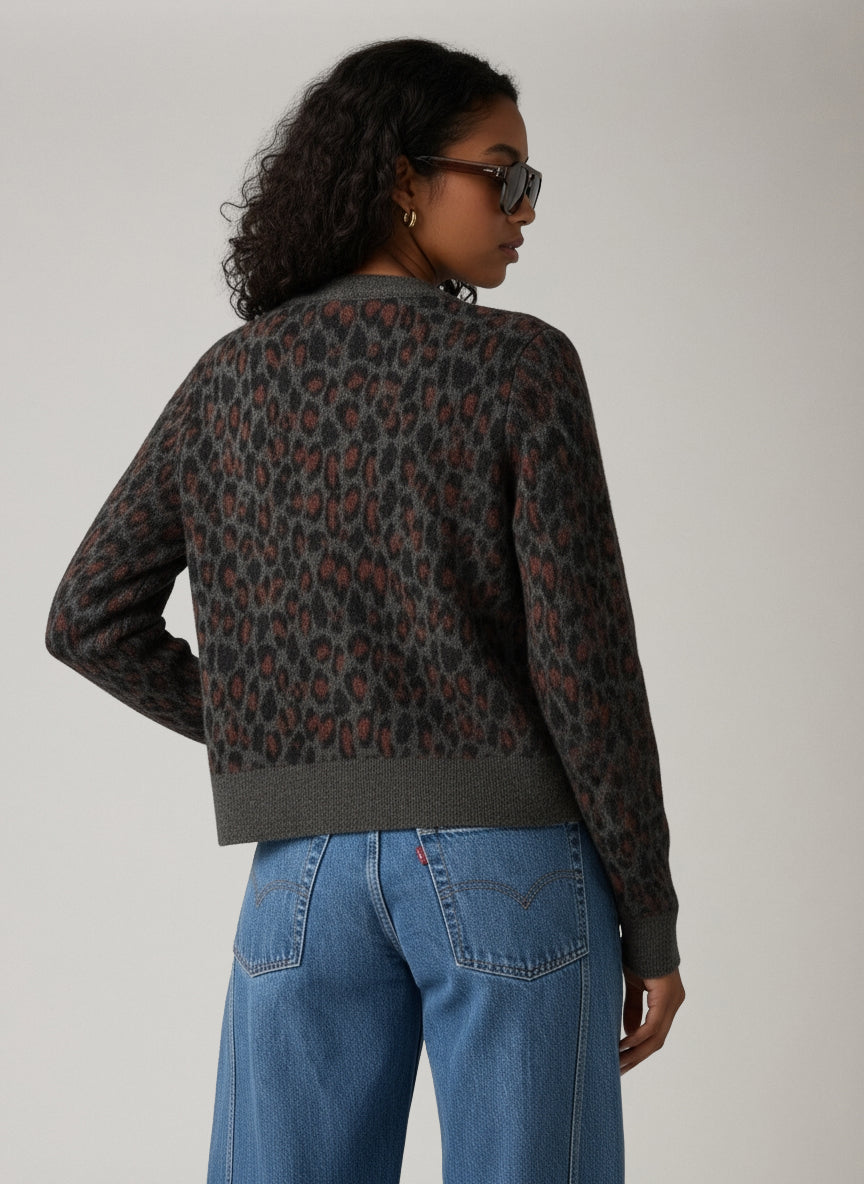 LEVI'S - Tara Wooly Leopard Cardigan -