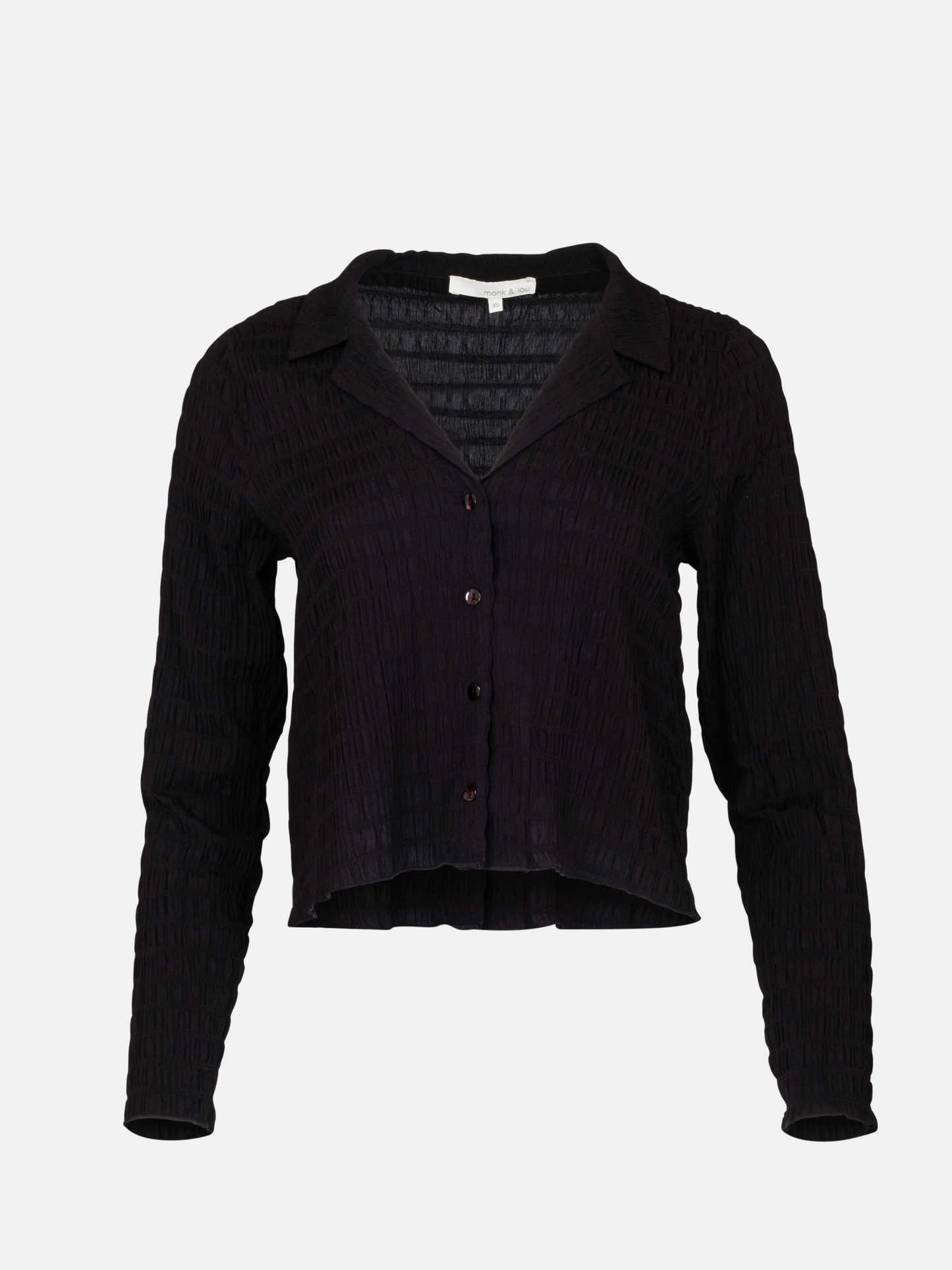 MONK & LOU - Textured Lula Shirt - Black