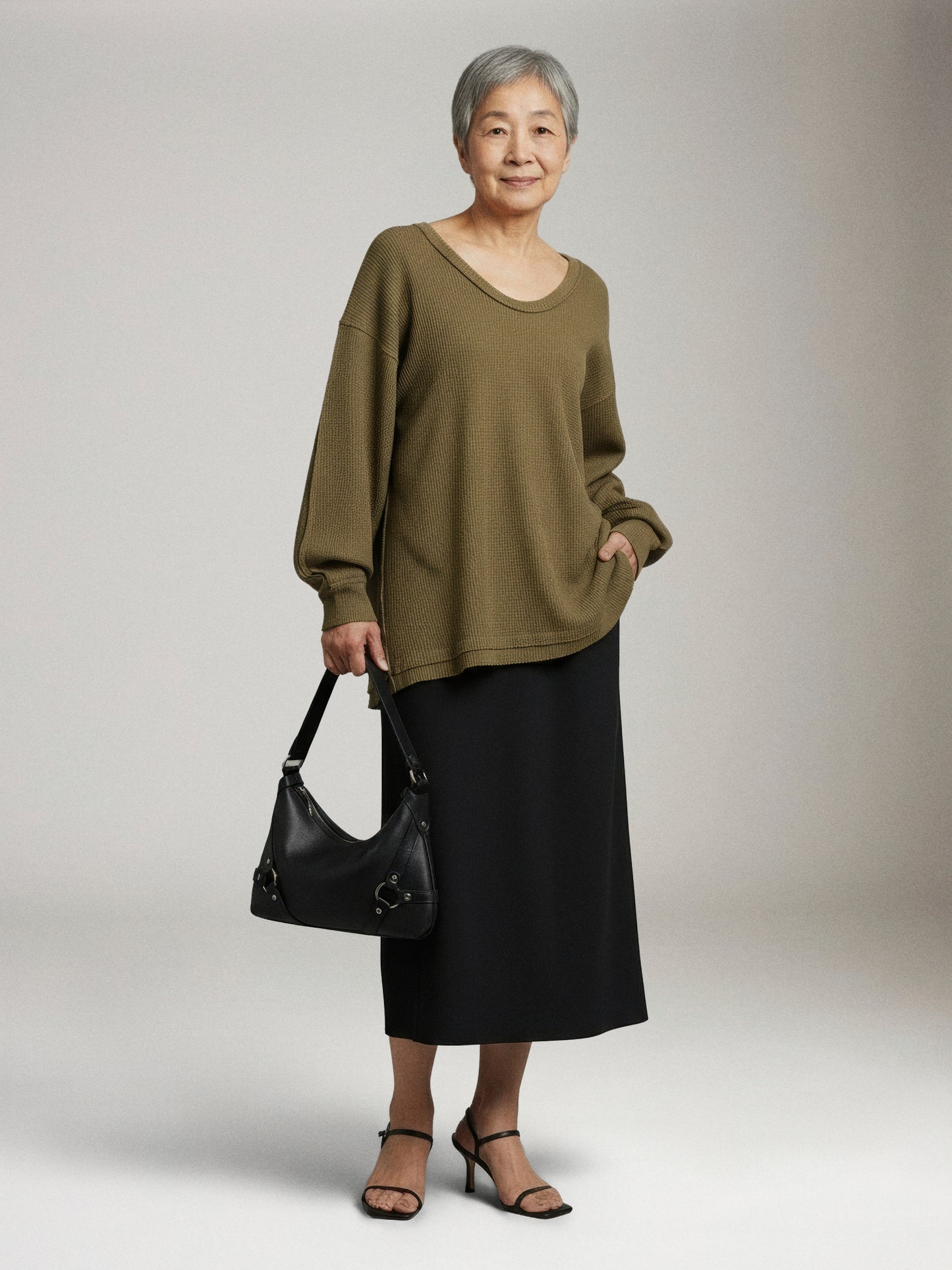 FREE PEOPLE - Coast 2 Coast Thermal Top - Gothic Olive