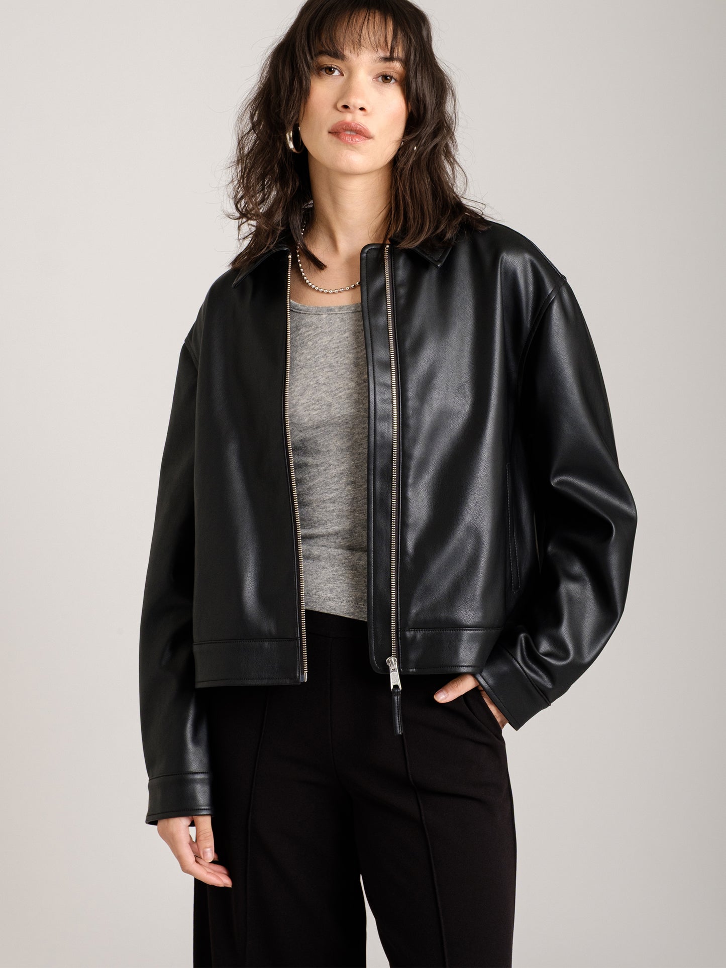 MONK & LOU - Charlize Relaxed Zip Jacket -