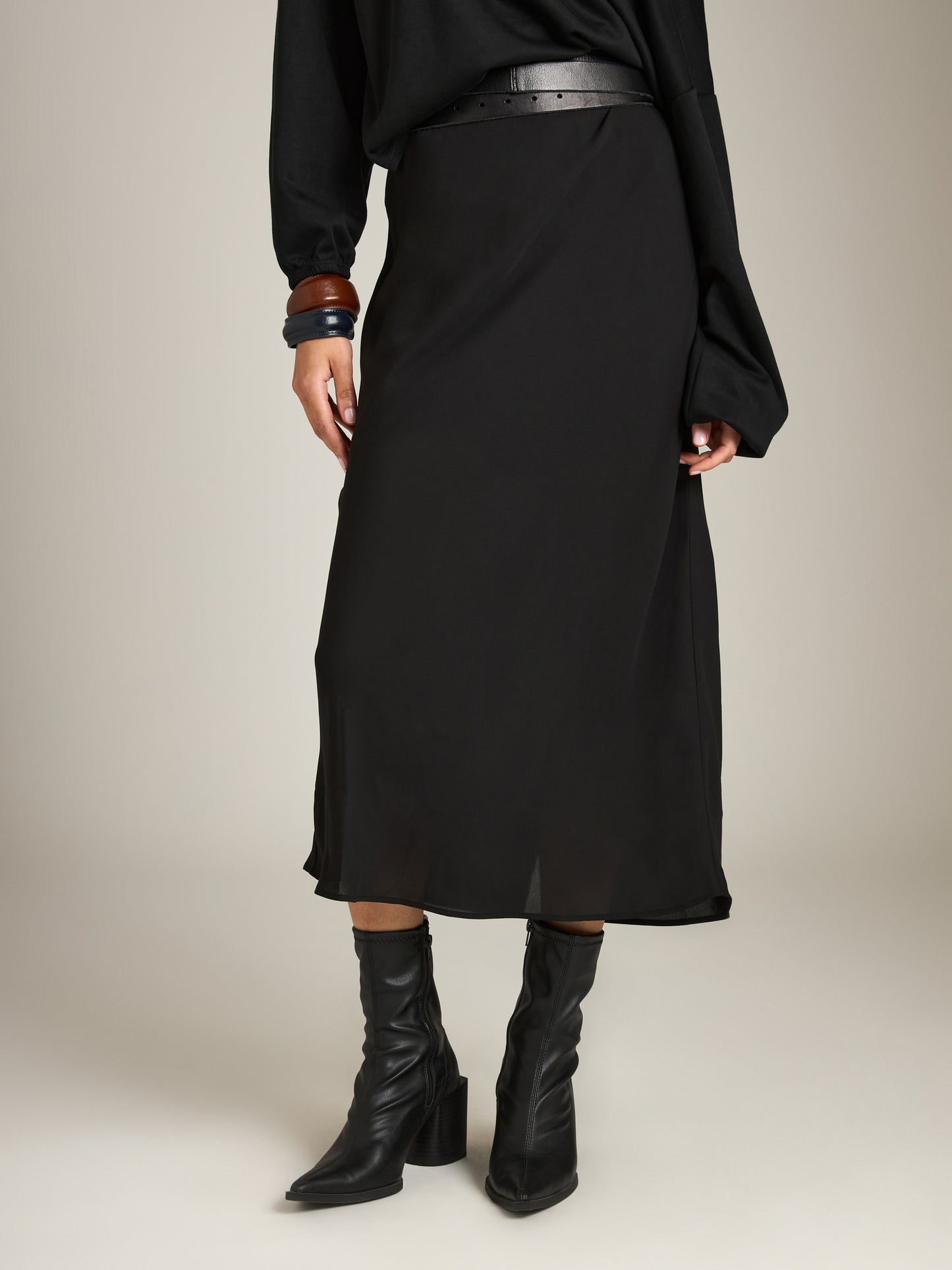 MONK & LOU - Darci Bias Midi Skirt -