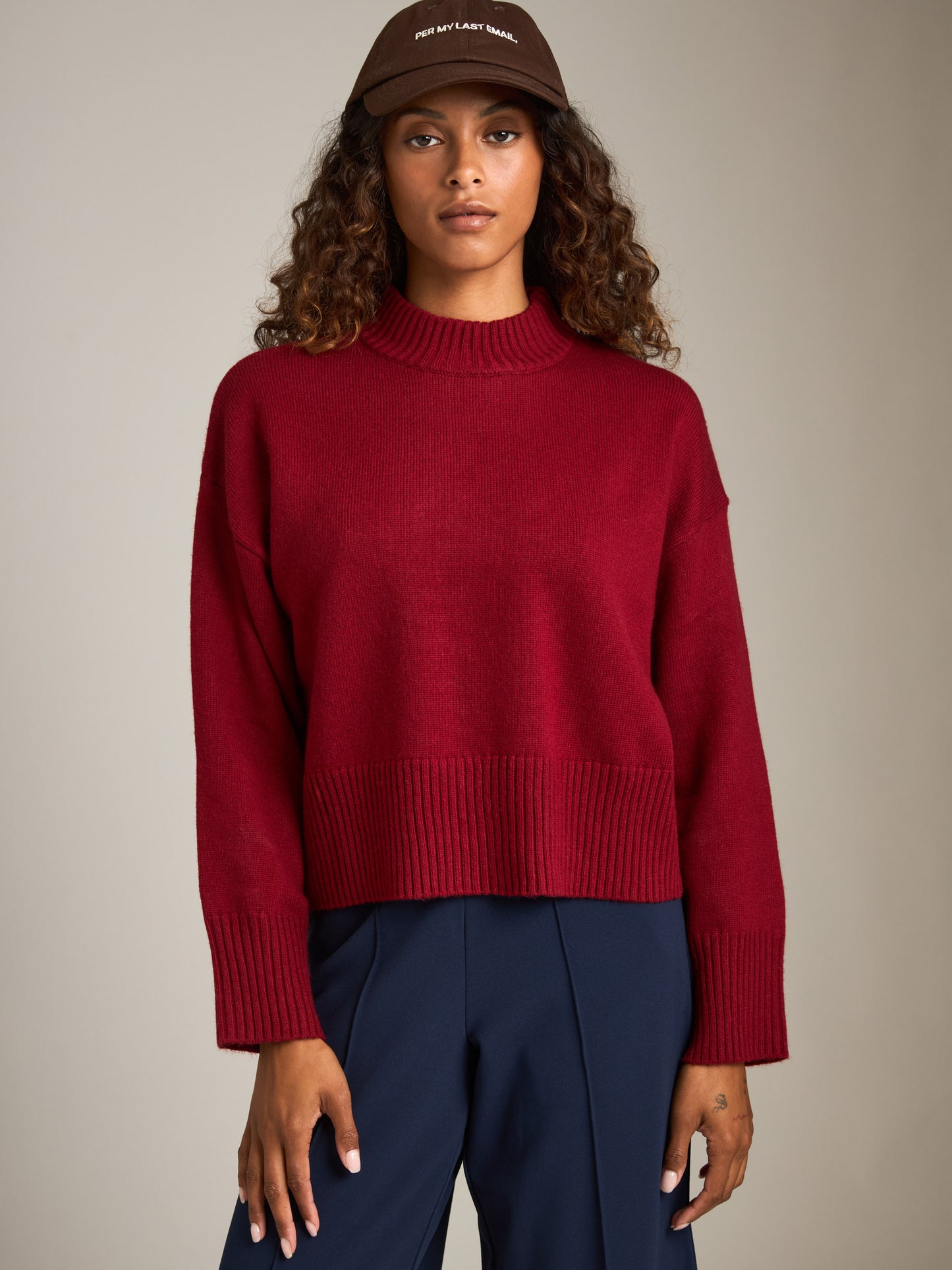 Eisha Cashmere Blend Easy Pullover Sweater