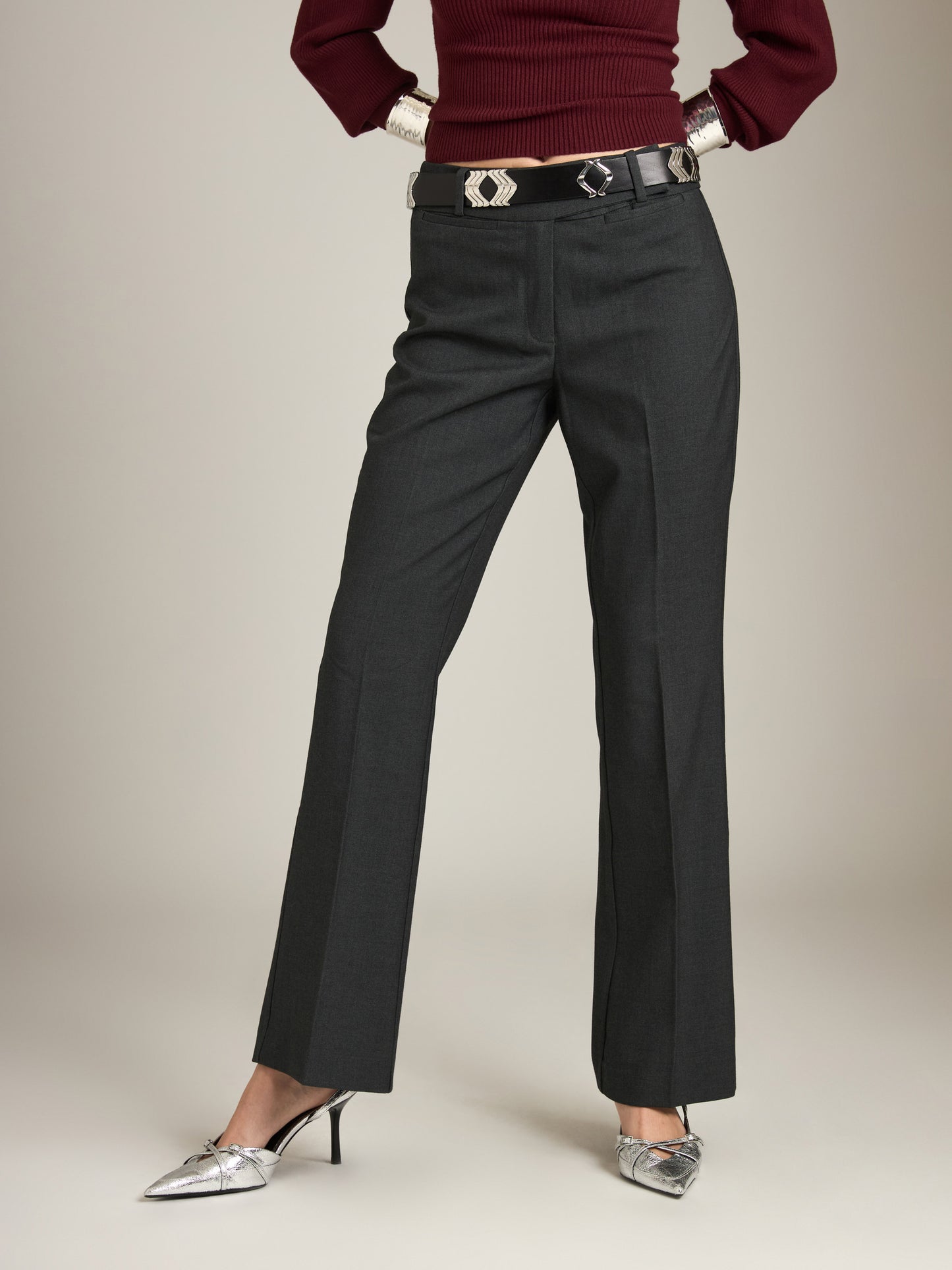 MONK & LOU - Joan Midrise Flare Trouser -