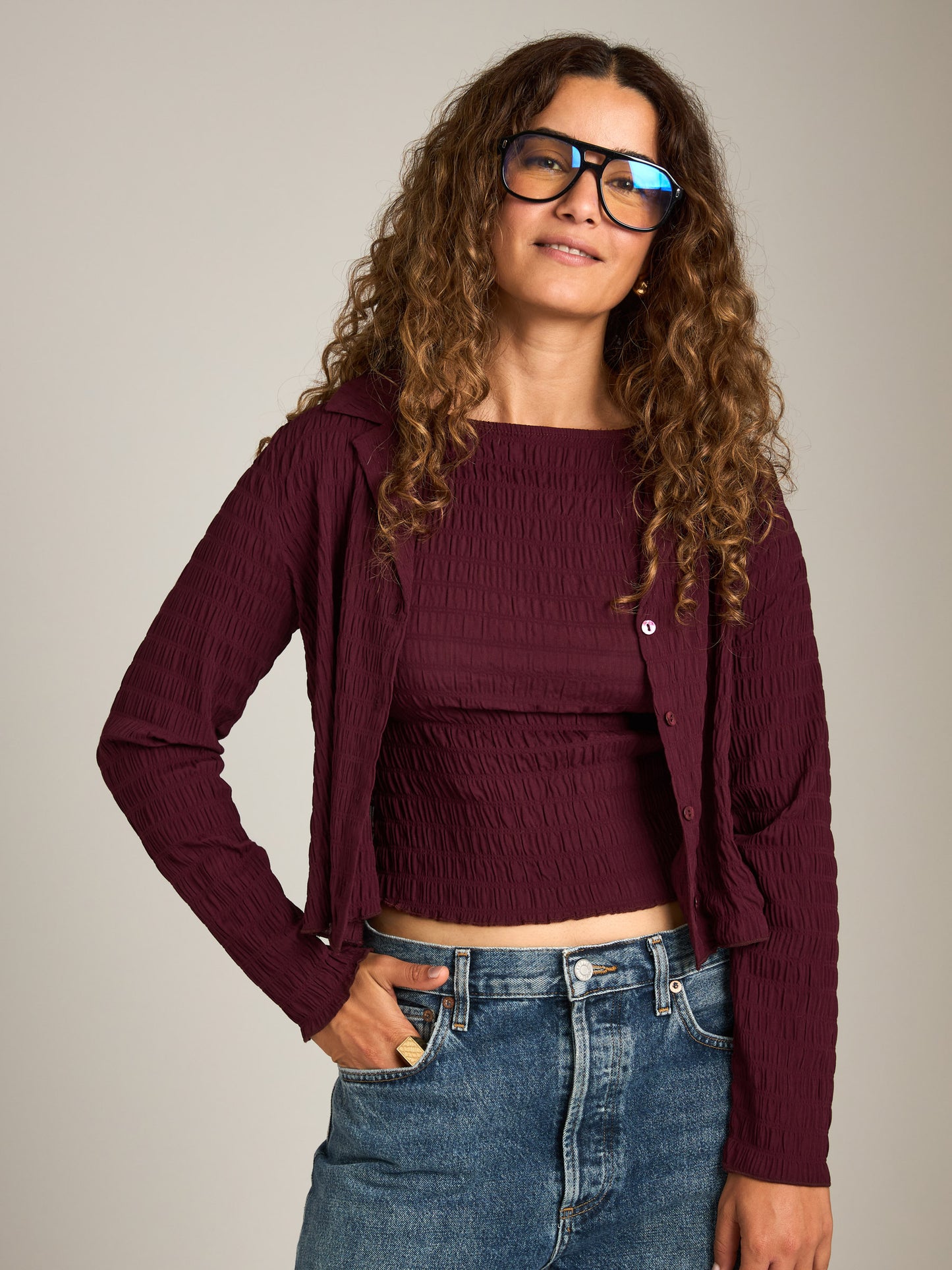 MONK & LOU - Textured Lula Shirt -