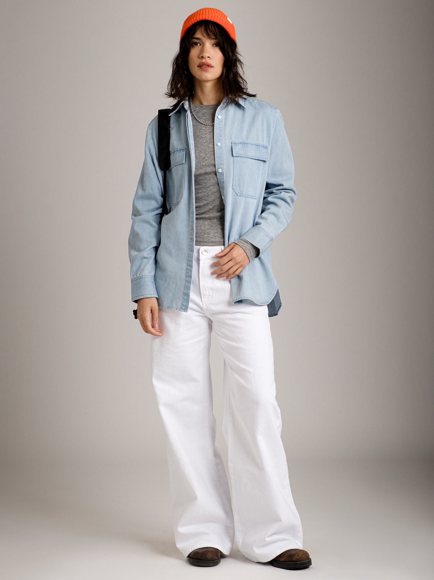 Skye Double Pocket Denim Utility Shirt