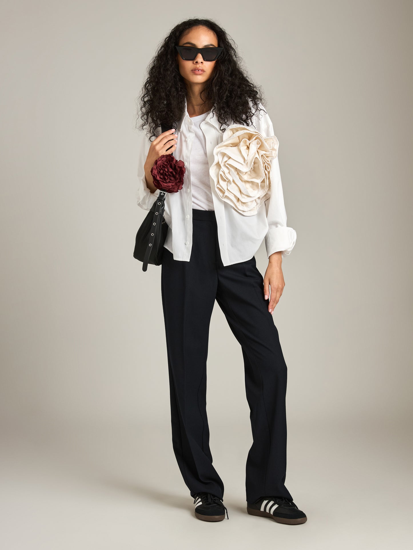 MONK & LOU - Virginia Suiting Straight Leg Pants - Black