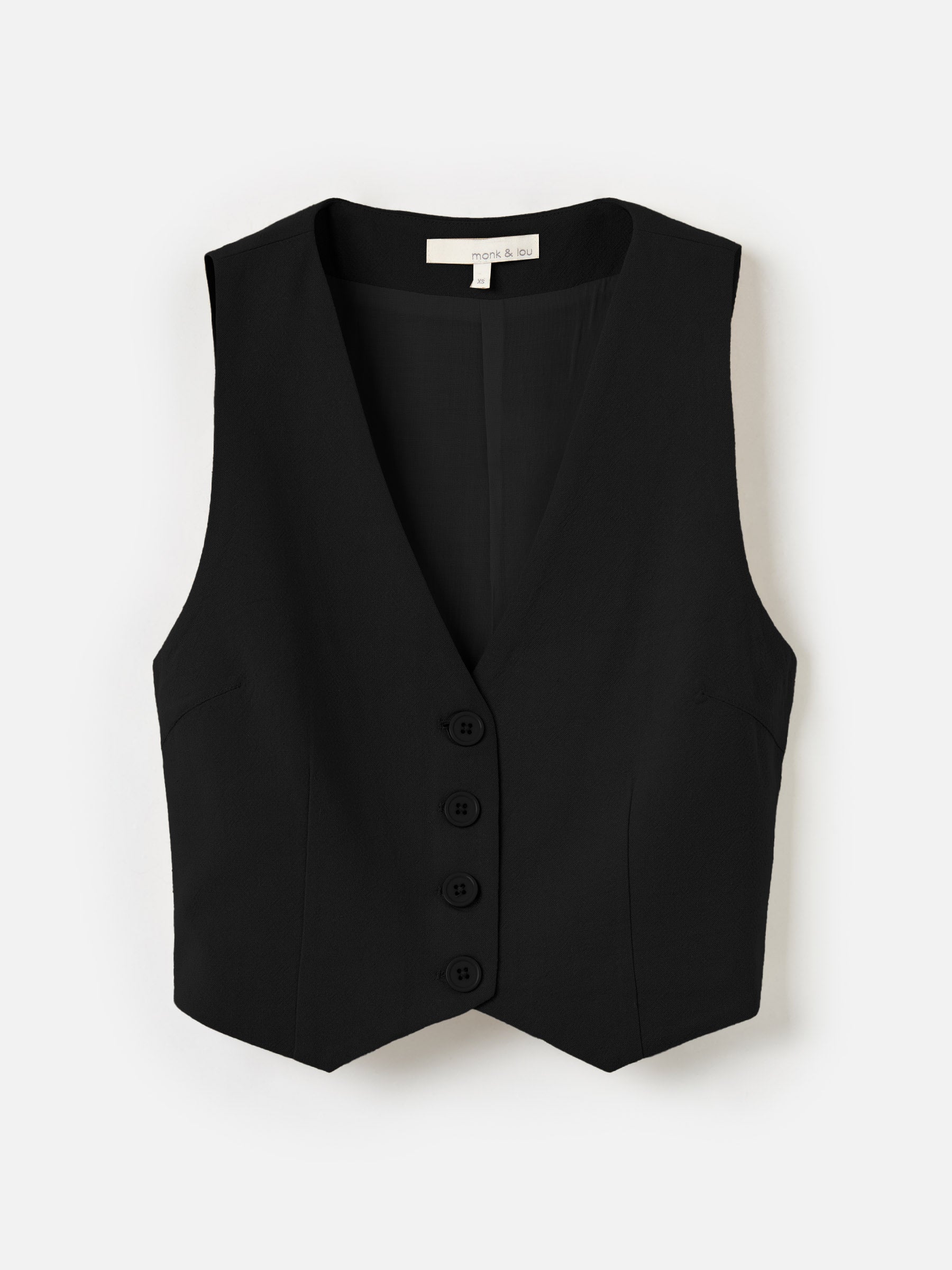 Top - Monk & Lou - Linen Blend Cass Crop Vest - PLENTY
