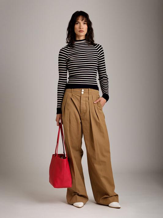 MONK & LOU - Bele Long Sleeve Pullover - Ink Stripe