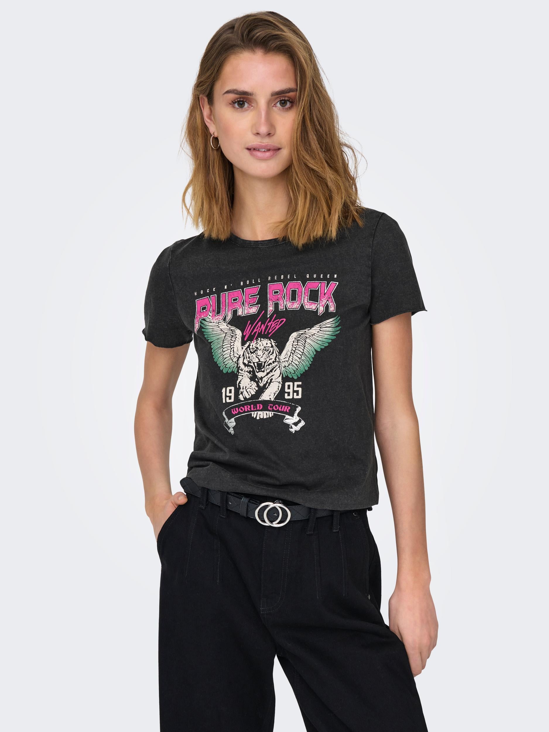 TOPS - Only - Lucy Graphic SS Tee - PLENTY