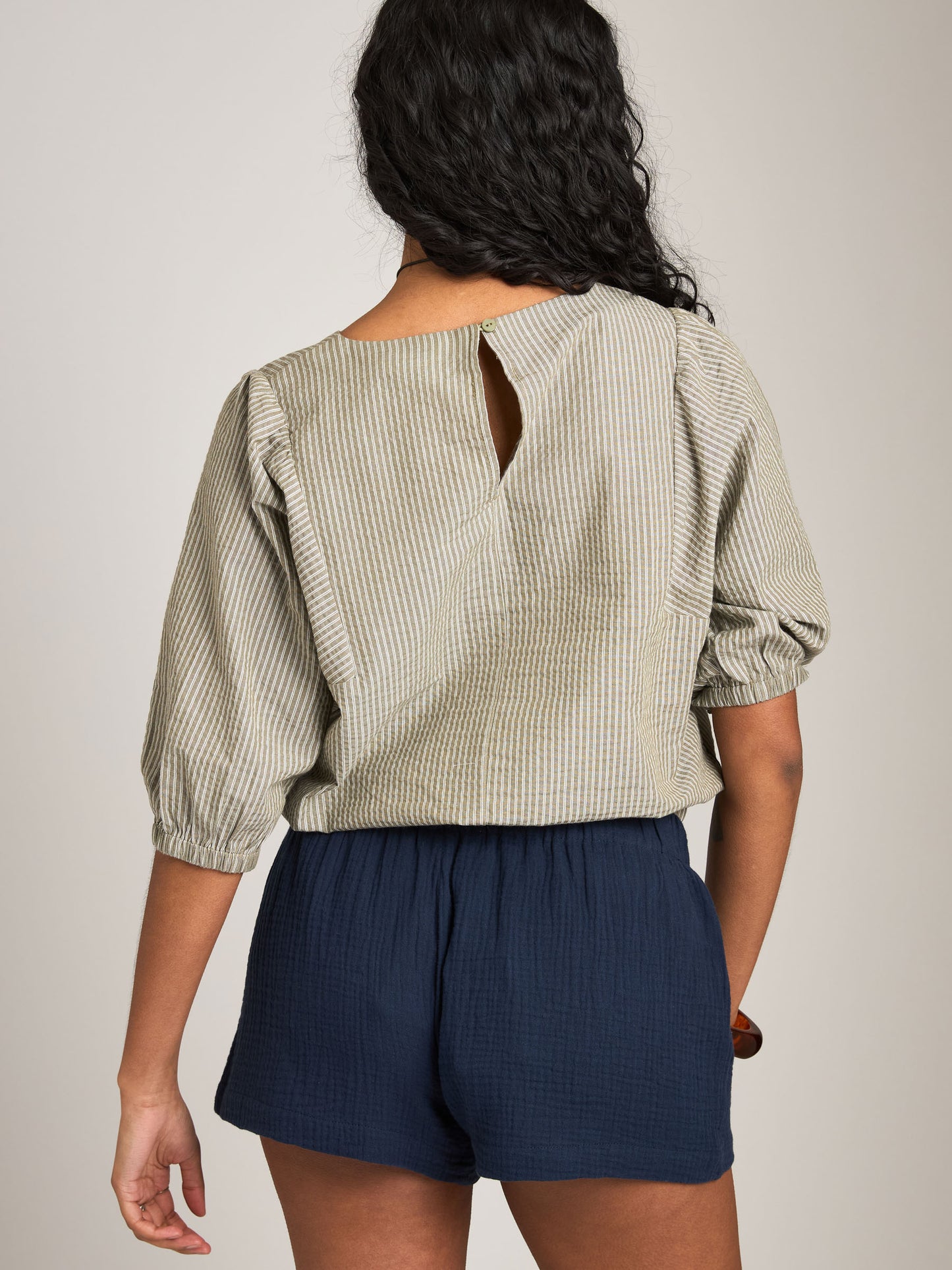 PROPAGANDA - Nellie Pinstripe Balloon Top -