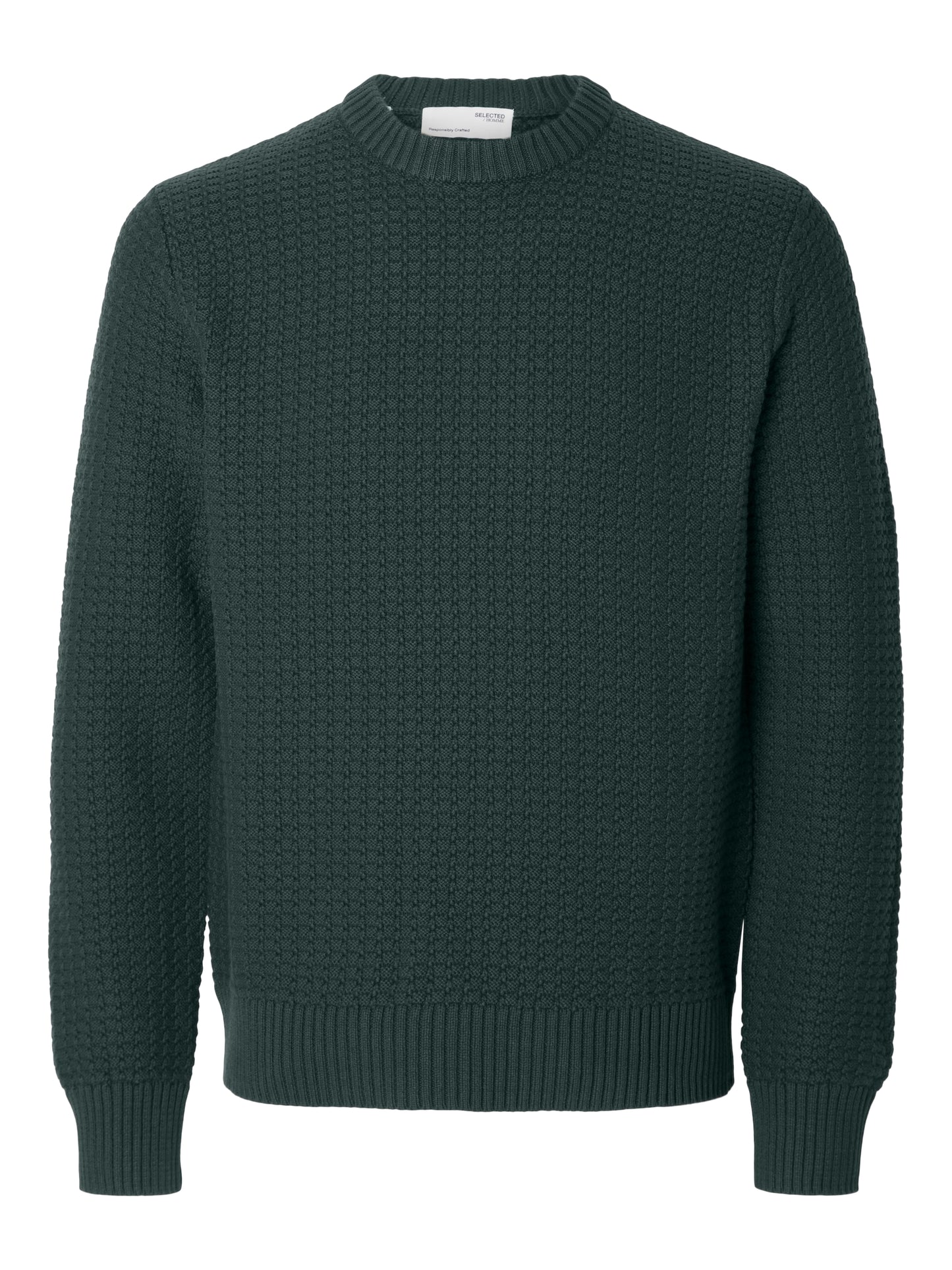 m sweaters - Selected - Thim Organic Knit Crew Neck - PLENTY
