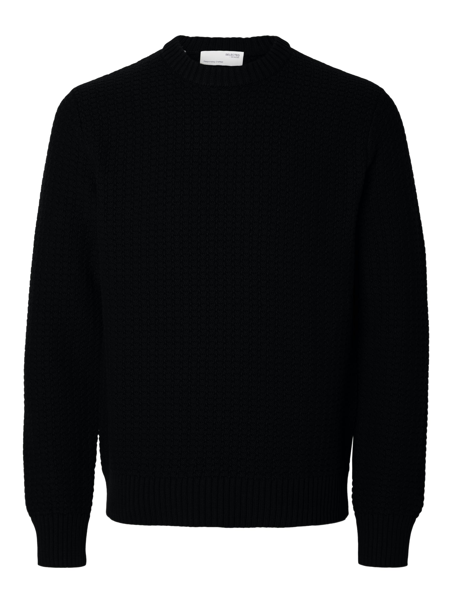 m sweaters - Selected - Thim Organic Knit Crew Neck - PLENTY