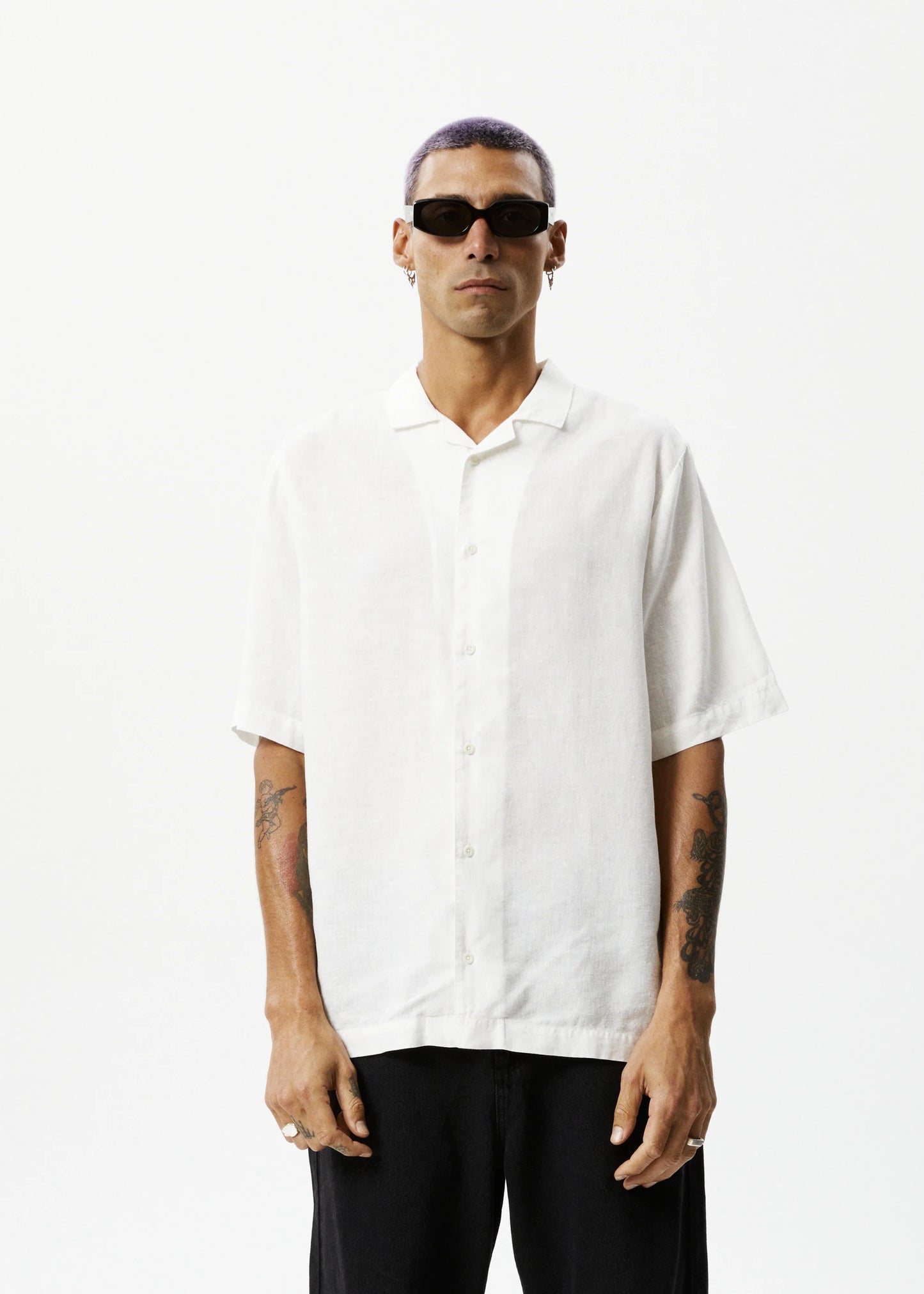 m tops - AFENDS - Daily Hemp Cuban Short Sleeve Shirt - PLENTY