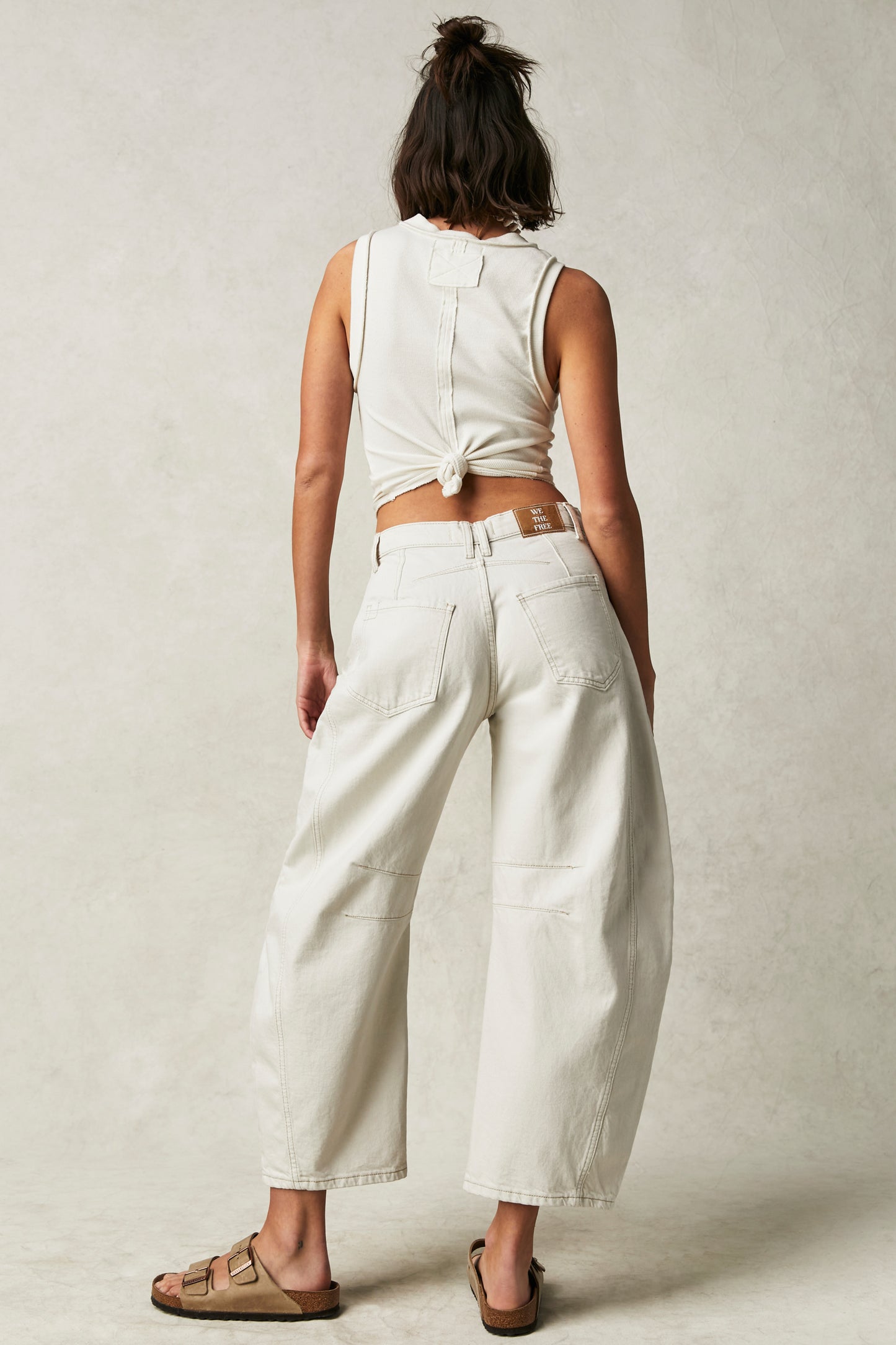 Bottoms - FREE PEOPLE - Lucky You Mid Rise Barrel Pant - PLENTY