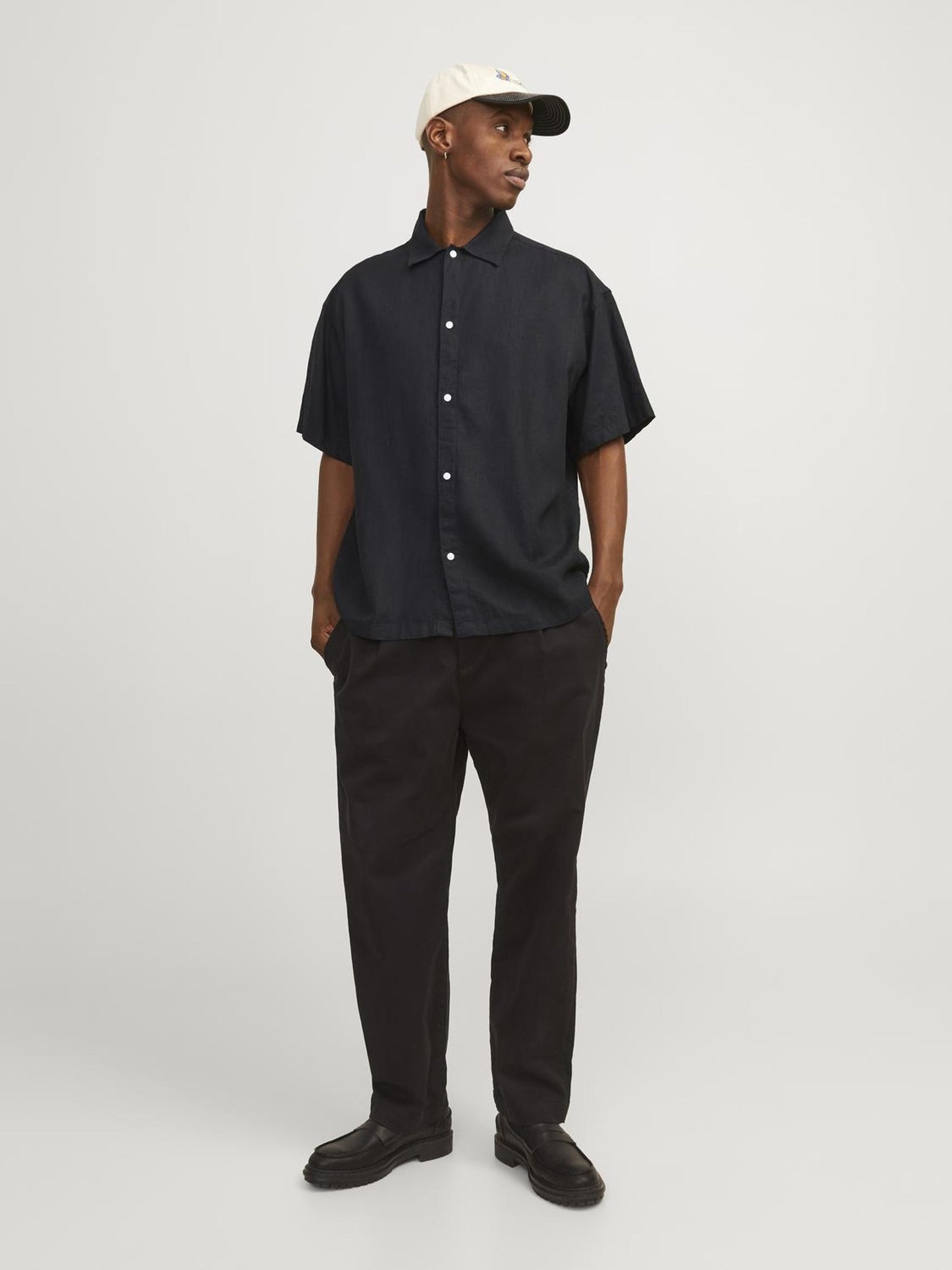 m tops - JACK JONES - Faro Linen Oversized Shirt - PLENTY