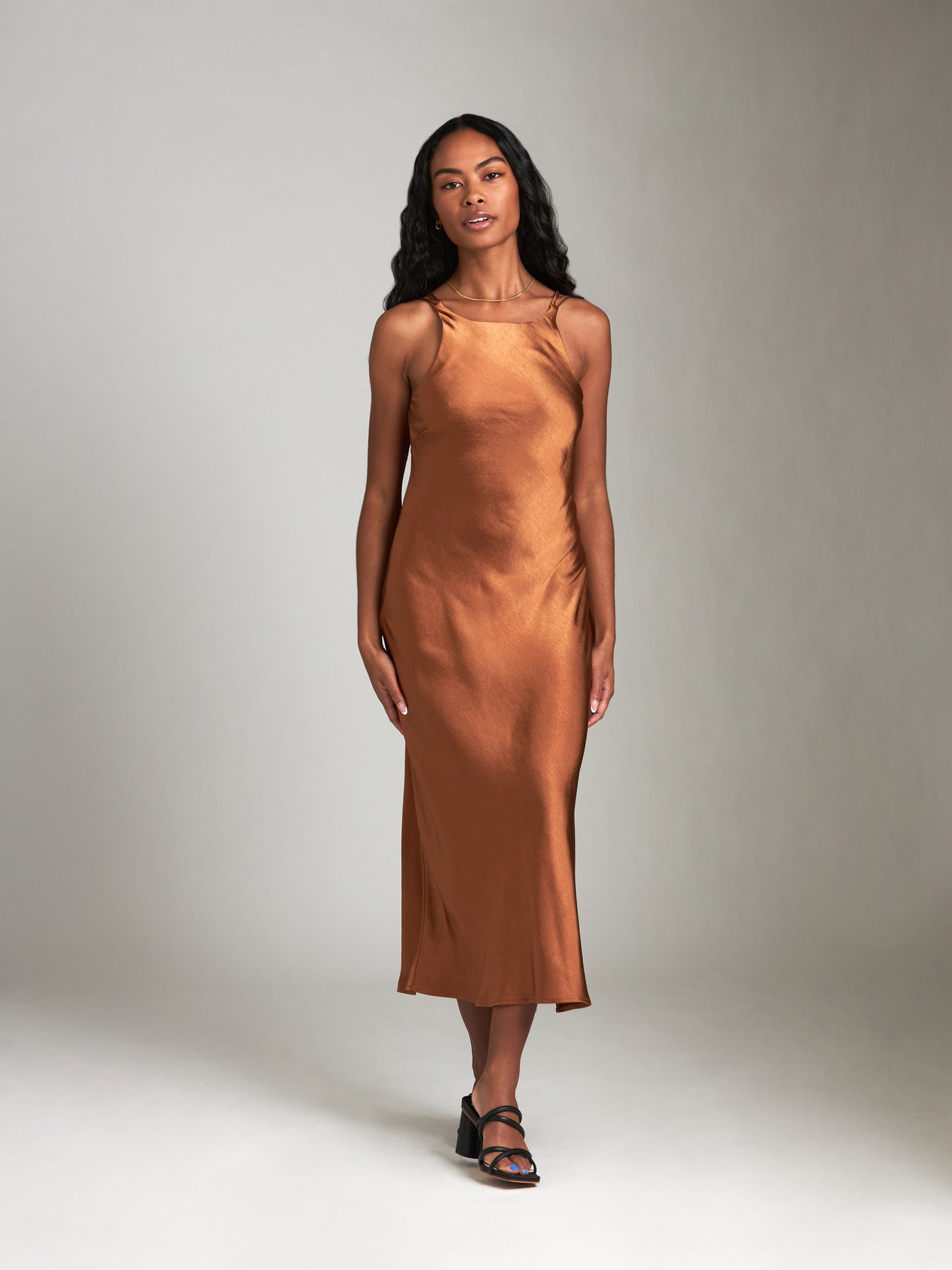 Dresses - Monk & Lou - Satin Aneesha Bias Dress - PLENTY