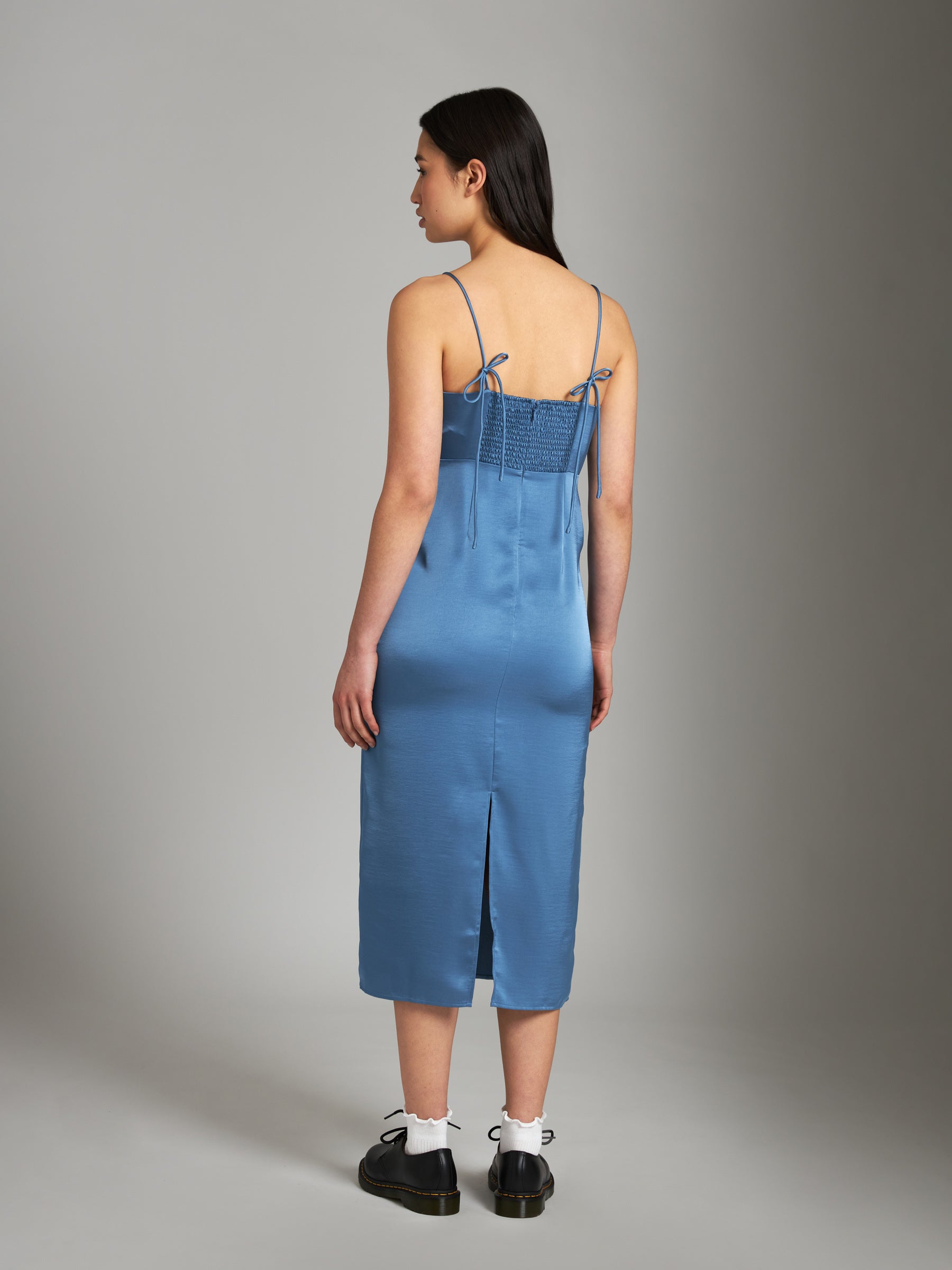 Dresses - Monk & Lou - Satin Nev Column Dress - PLENTY